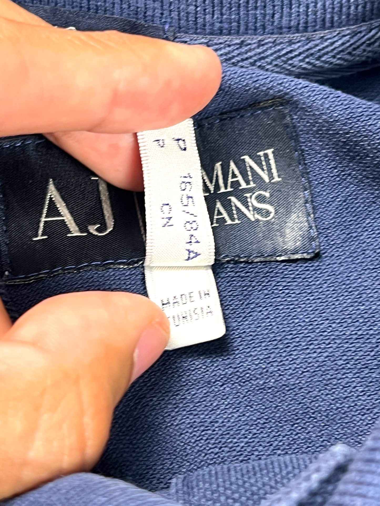 Armani Jeans Polo Dark Blue Muscle Fit 2000's