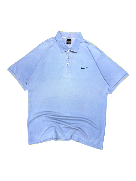 Nike Polo Vintage 90's Blue Sky Old Tag Premium Old Money