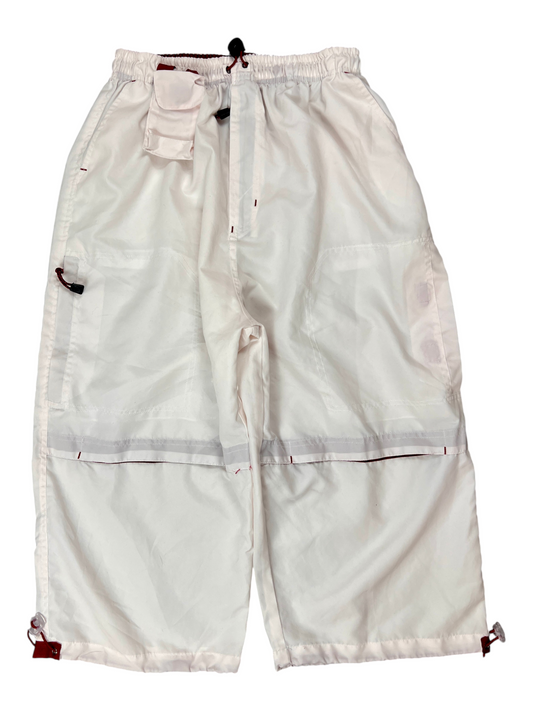 Baggy Track Pants Vintage White 1/4 Parachute Y2K 00's