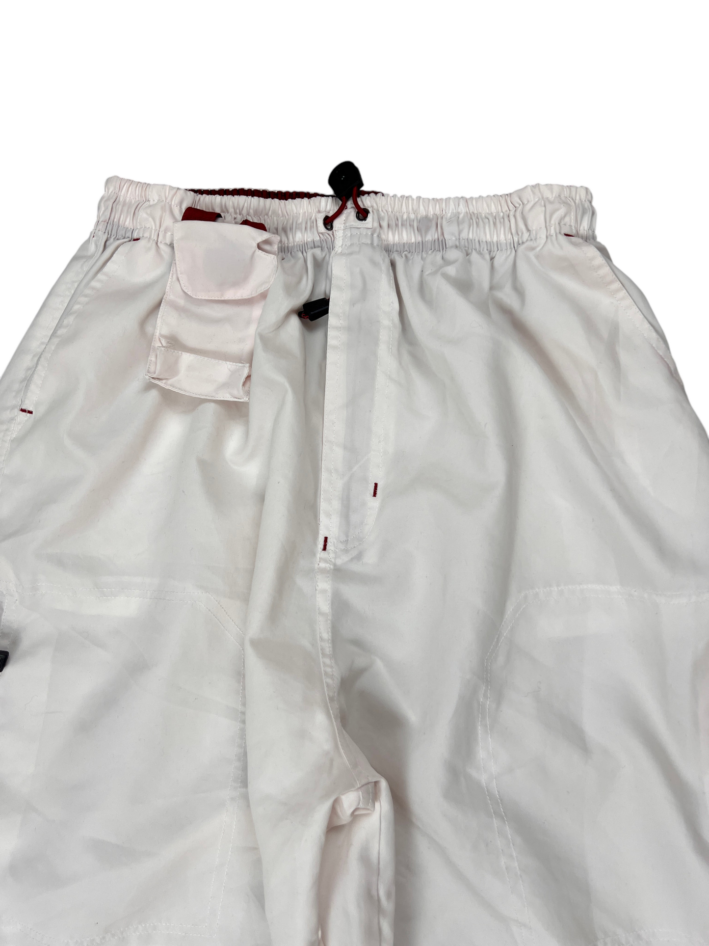 Baggy Track Pants Vintage White 1/4 Parachute Y2K 00's