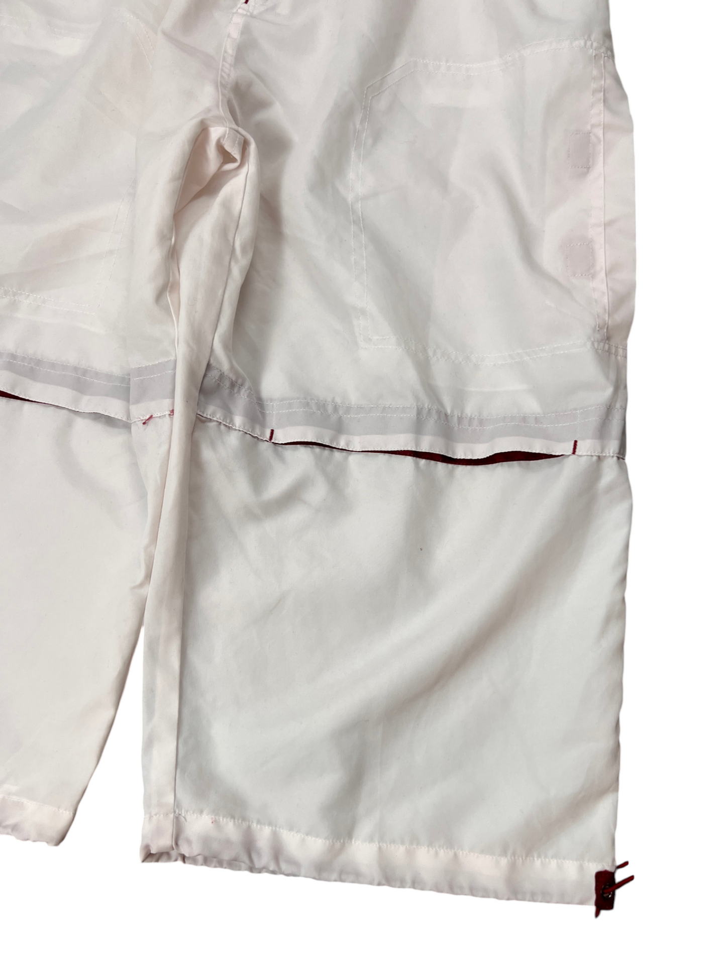 Baggy Track Pants Vintage White 1/4 Parachute Y2K 00's