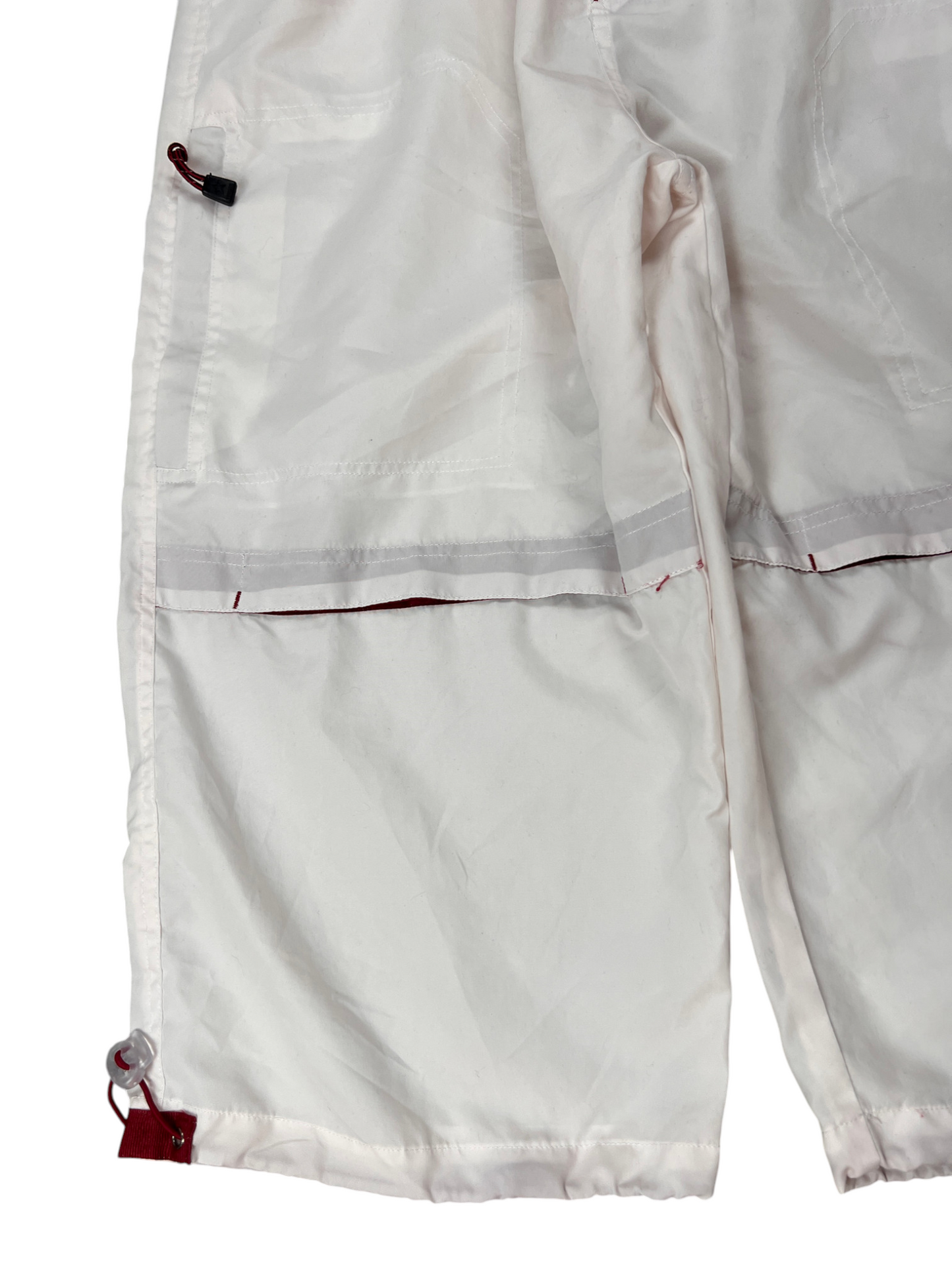 Baggy Track Pants Vintage White 1/4 Parachute Y2K 00's
