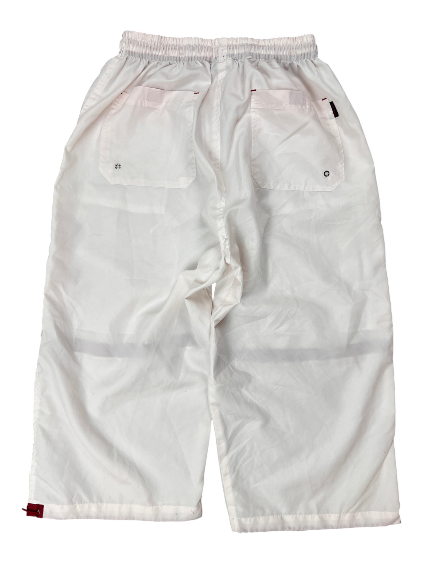Baggy Track Pants Vintage White 1/4 Parachute Y2K 00's