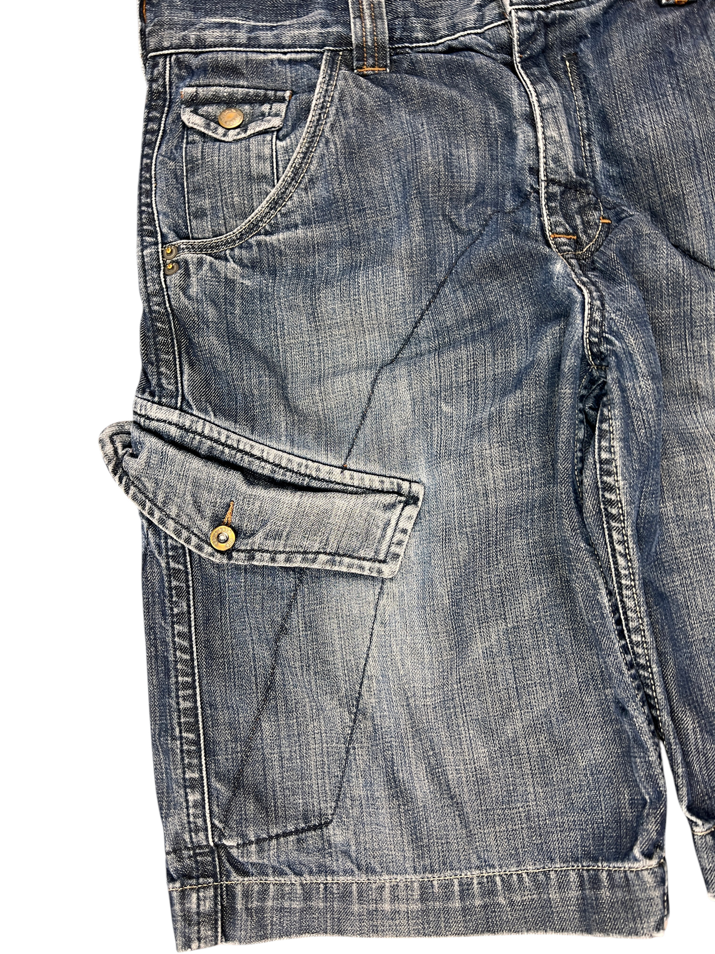 Jorts Denim Vintage Baggy Y2K Cargo Pockets