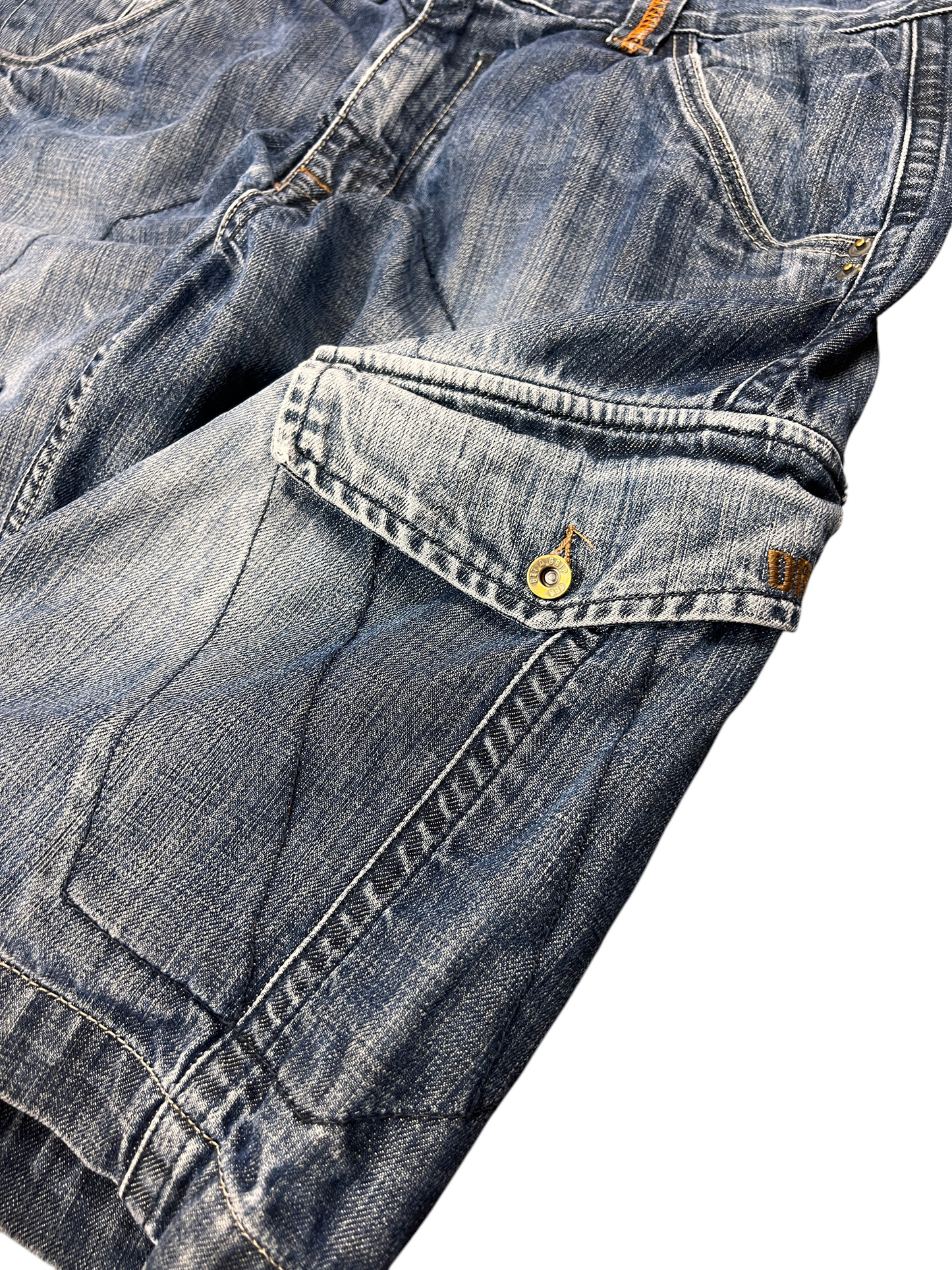 Jorts Denim Vintage Baggy Y2K Cargo Pockets