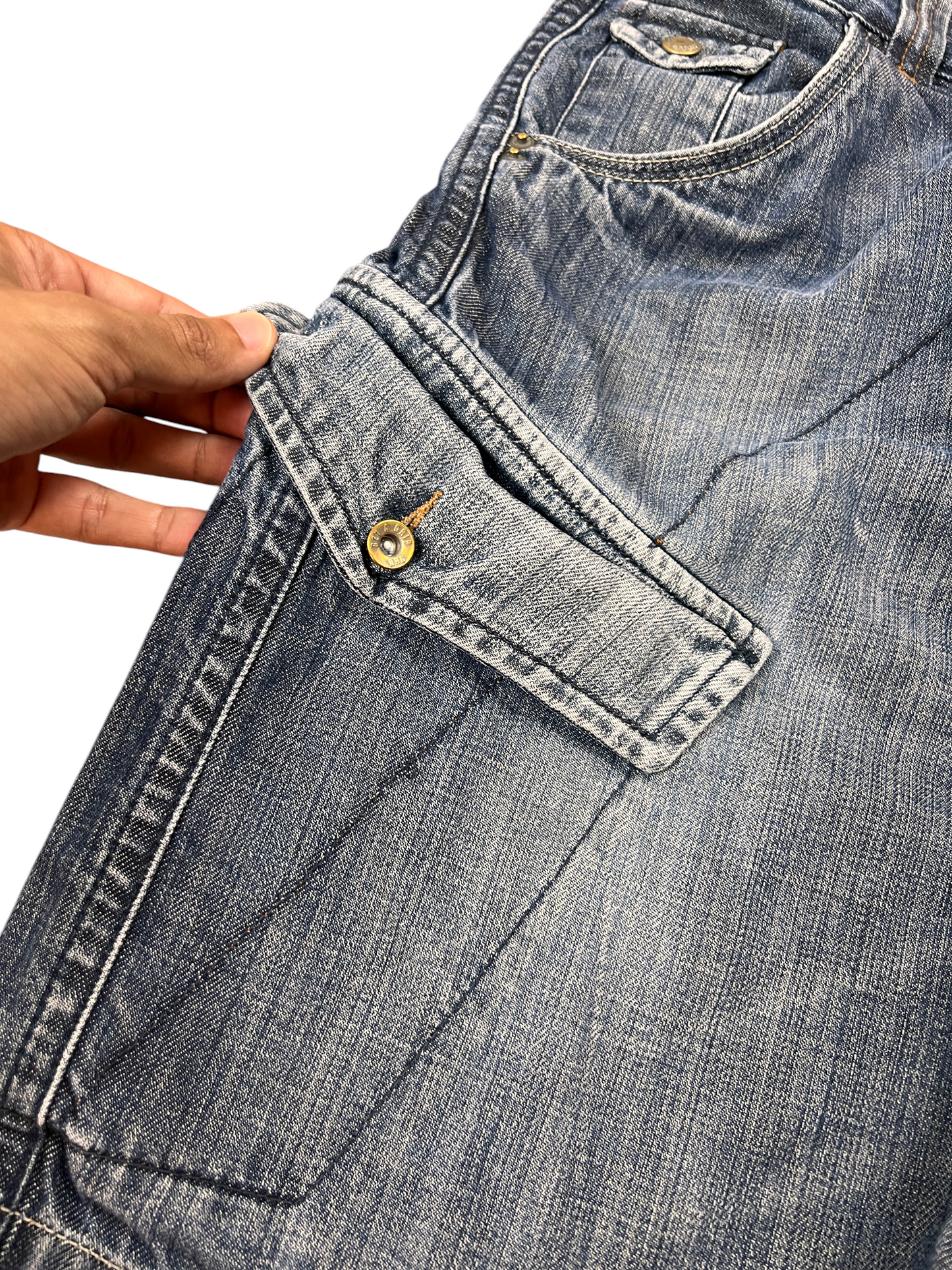 Jorts Denim Vintage Baggy Y2K Cargo Pockets