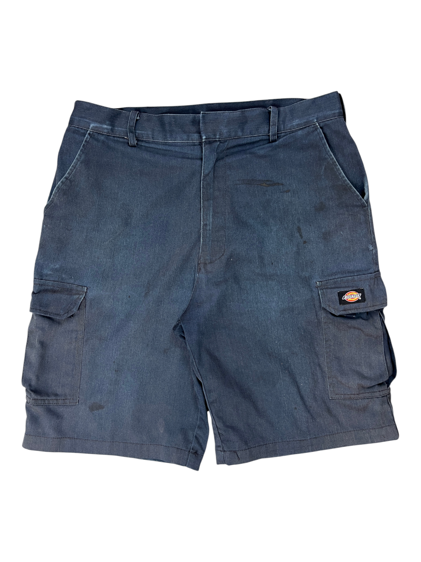 Dickies Cargo Jorts Vintage Distressed WorkWear Dark Blue