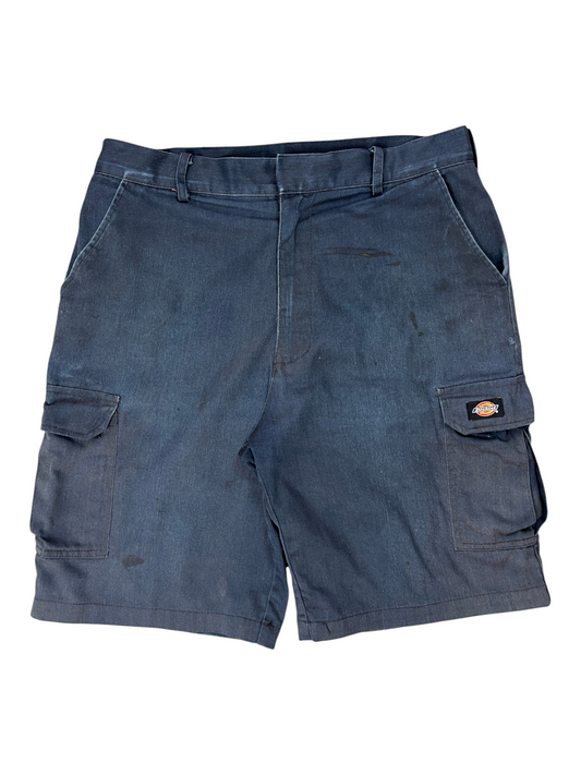 Dickies Cargo Jorts Vintage Distressed WorkWear Dark Blue