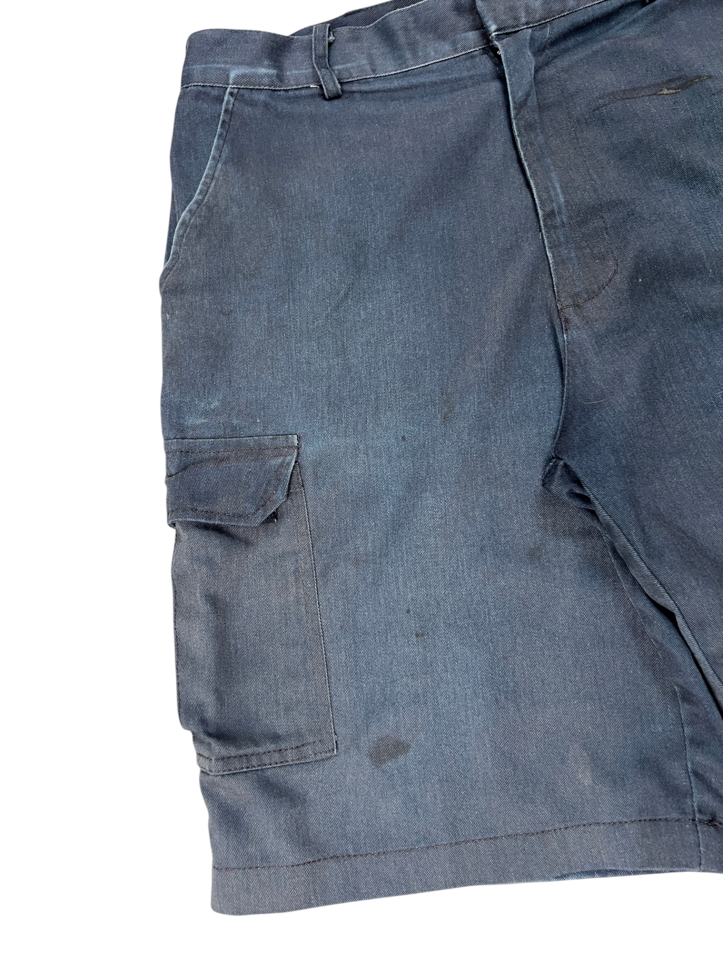 Dickies Cargo Jorts Vintage Distressed WorkWear Dark Blue