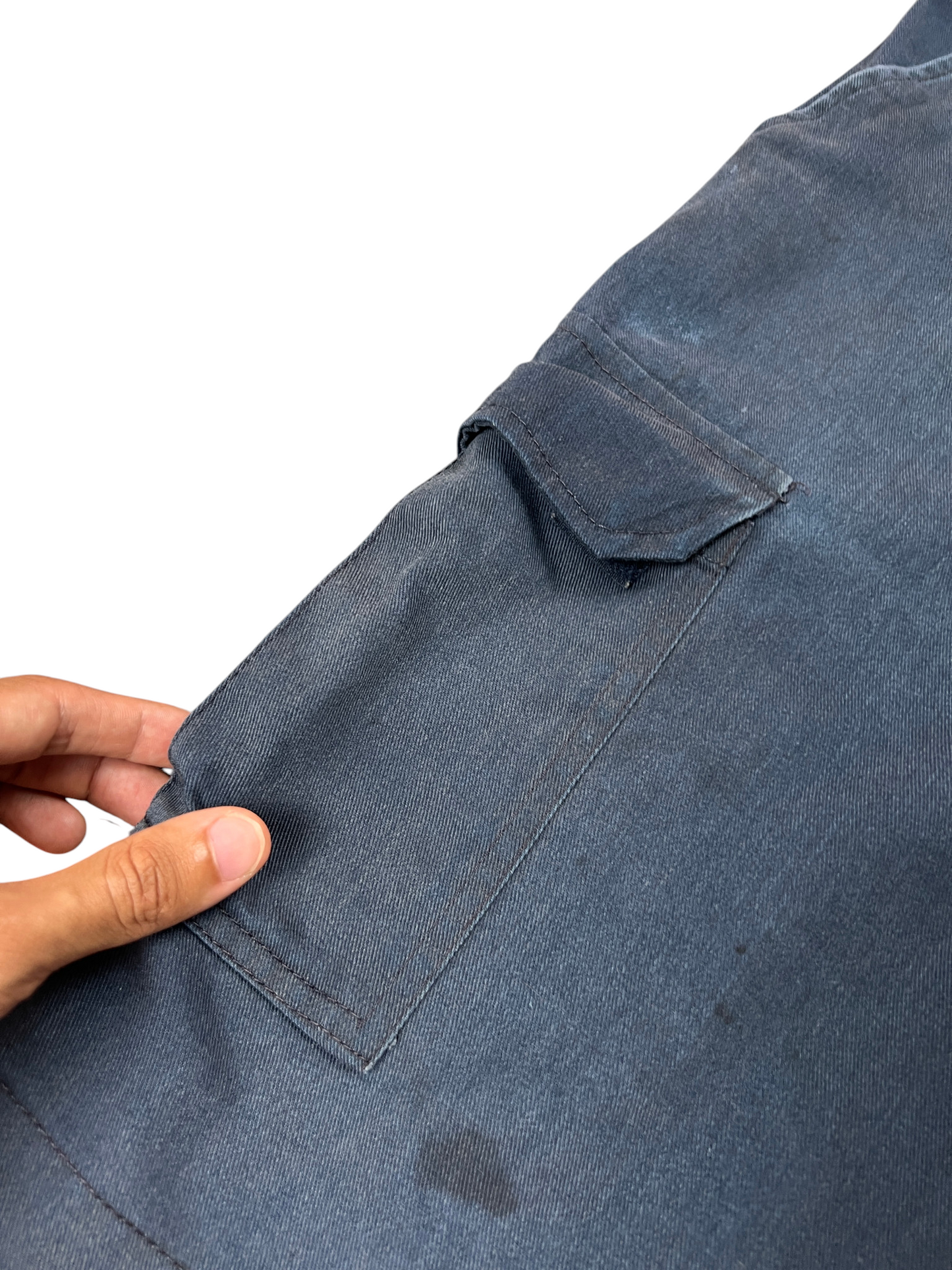 Dickies Cargo Jorts Vintage Distressed WorkWear Dark Blue