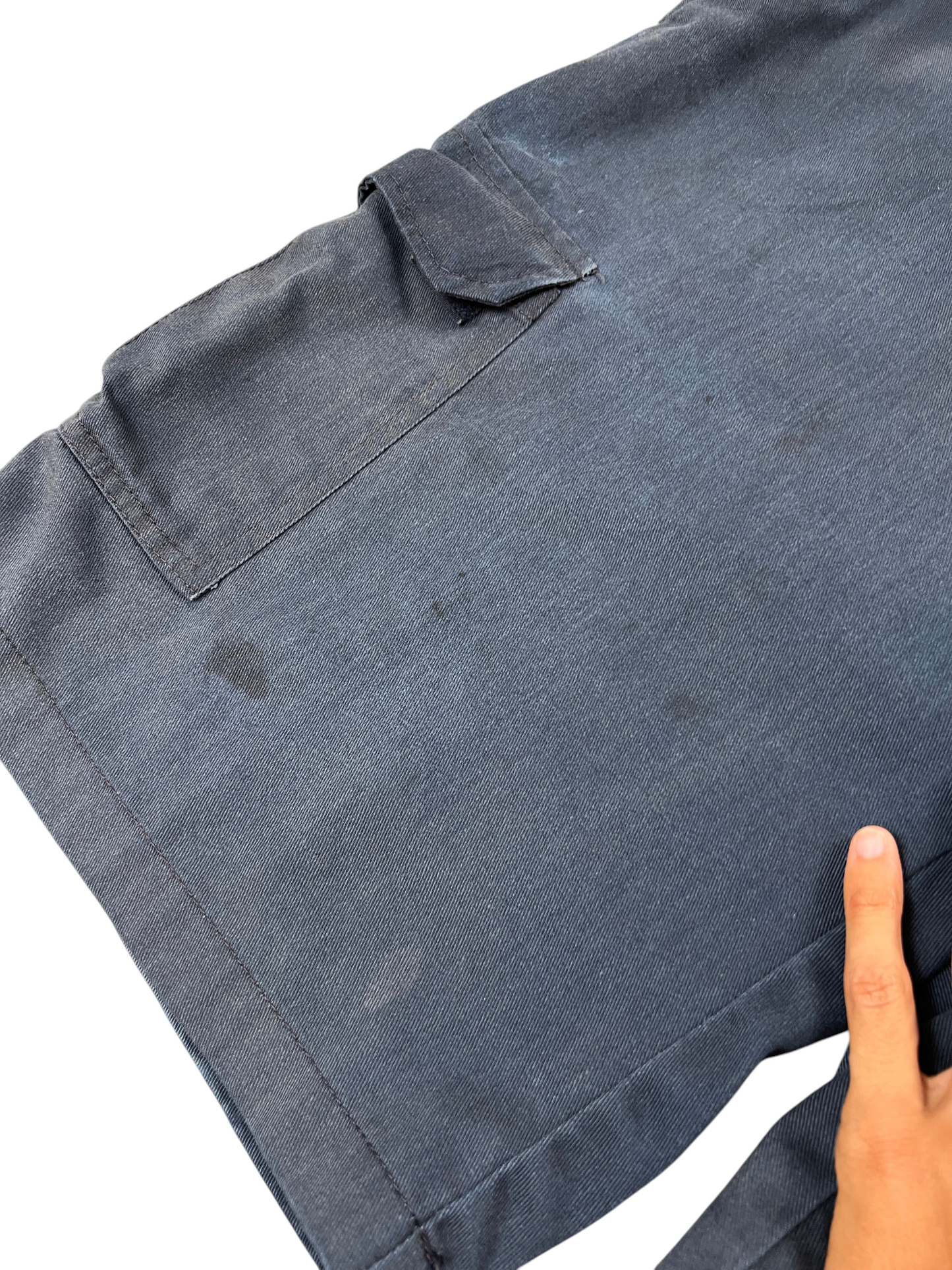 Dickies Cargo Jorts Vintage Distressed WorkWear Dark Blue
