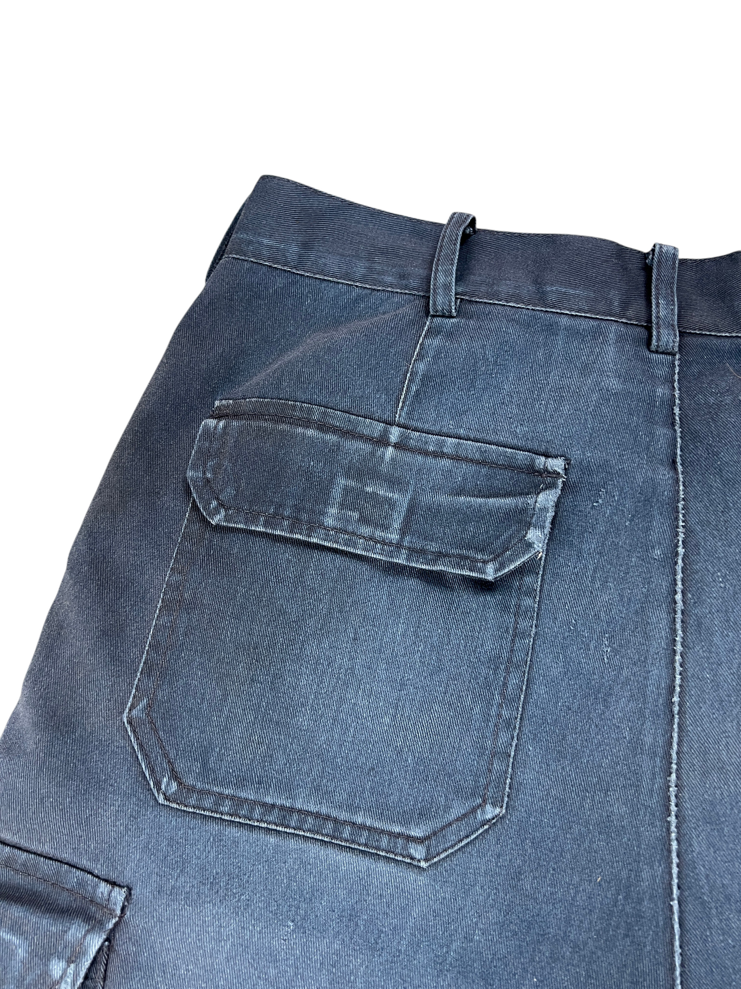 Dickies Cargo Jorts Vintage Distressed WorkWear Dark Blue