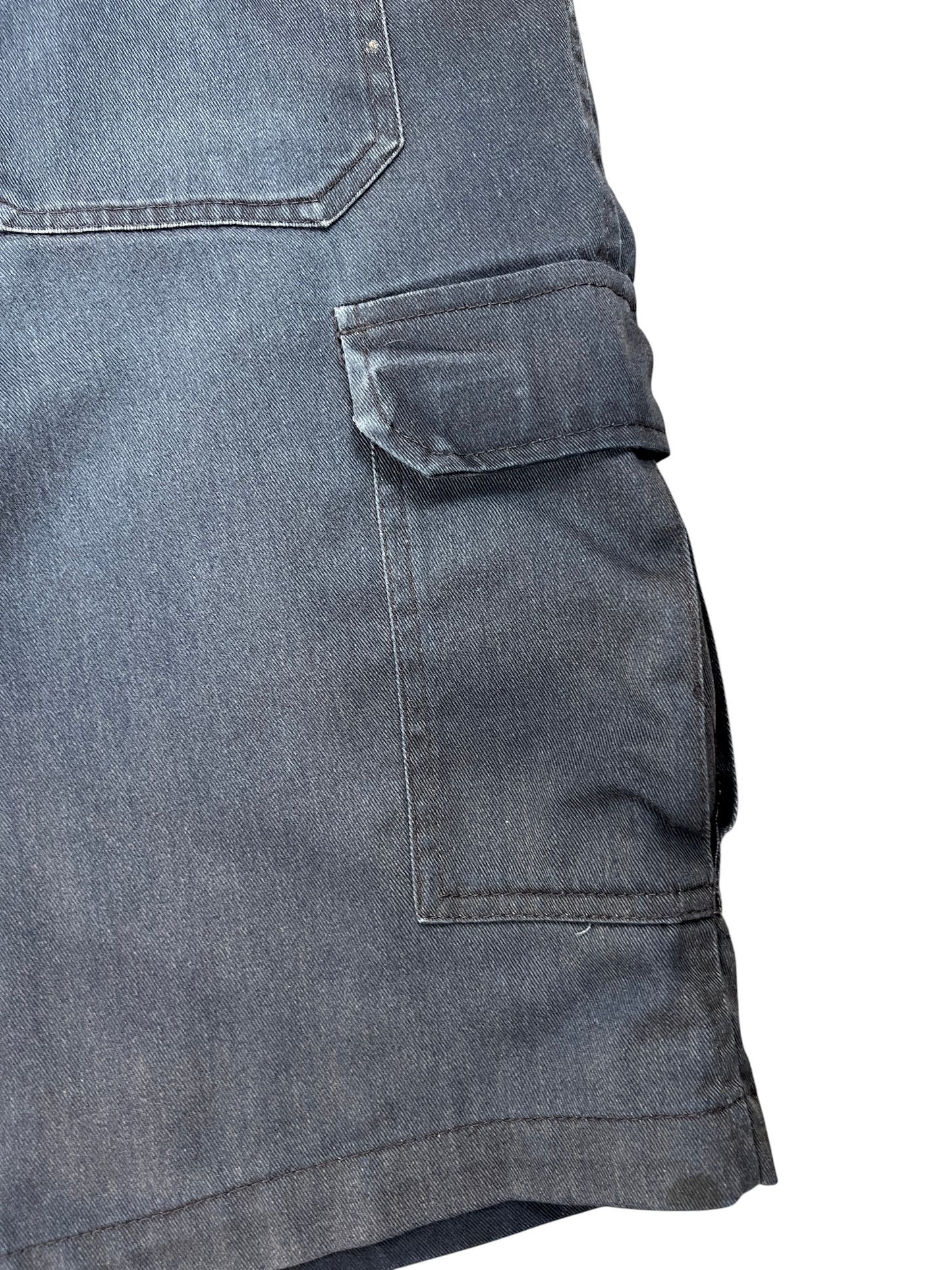 Dickies Cargo Jorts Vintage Distressed WorkWear Dark Blue