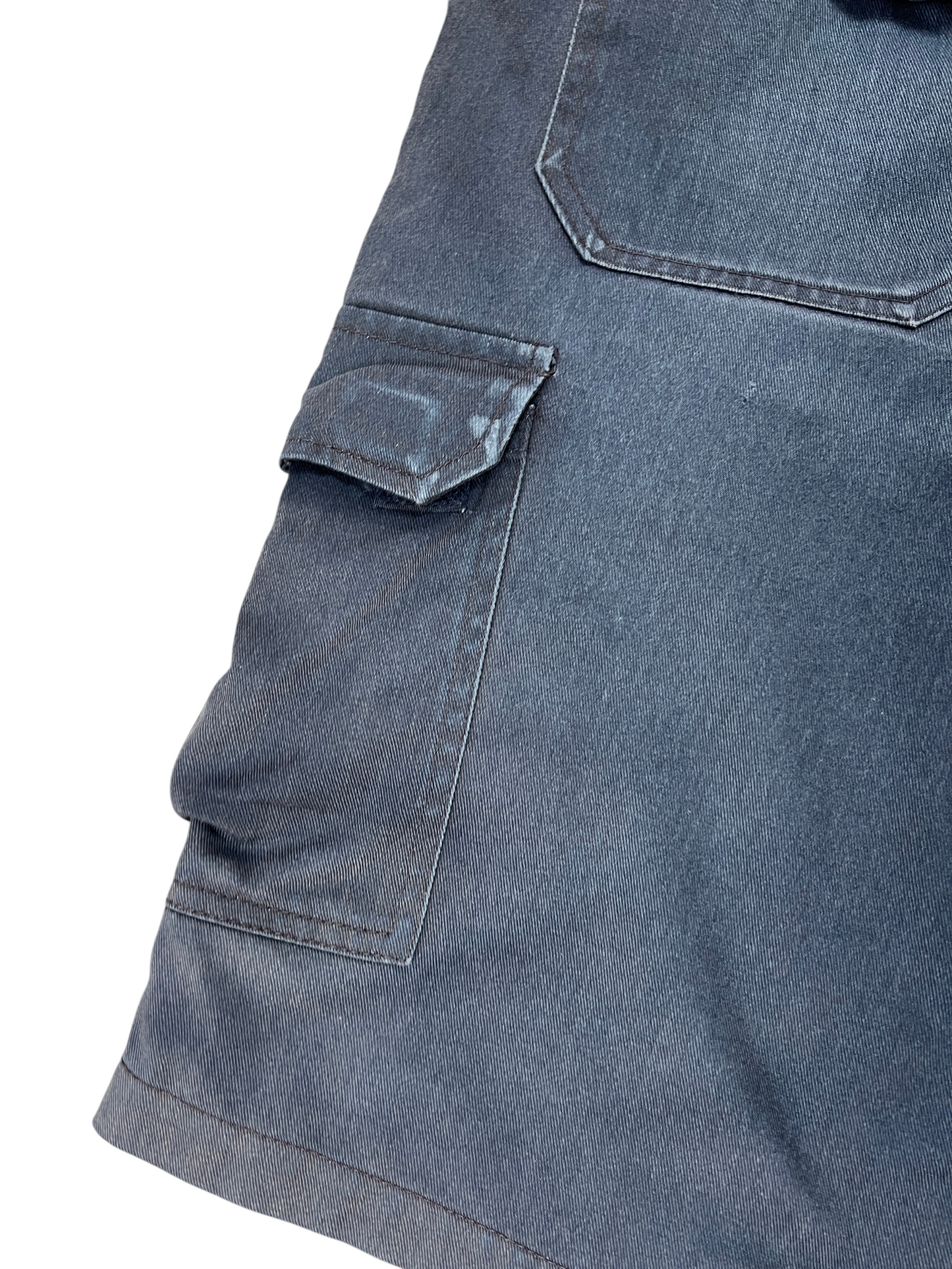 Dickies Cargo Jorts Vintage Distressed WorkWear Dark Blue