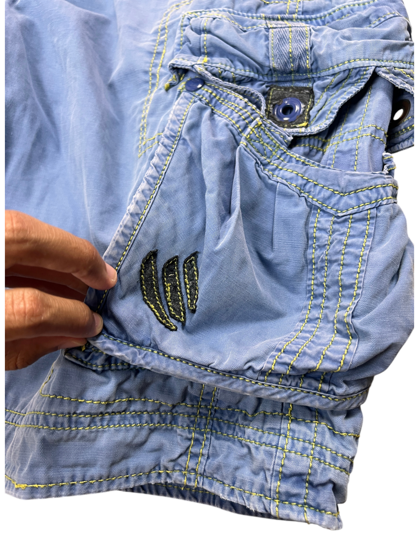 Jorts Vintage Baggy Light Blue Cargo 00's