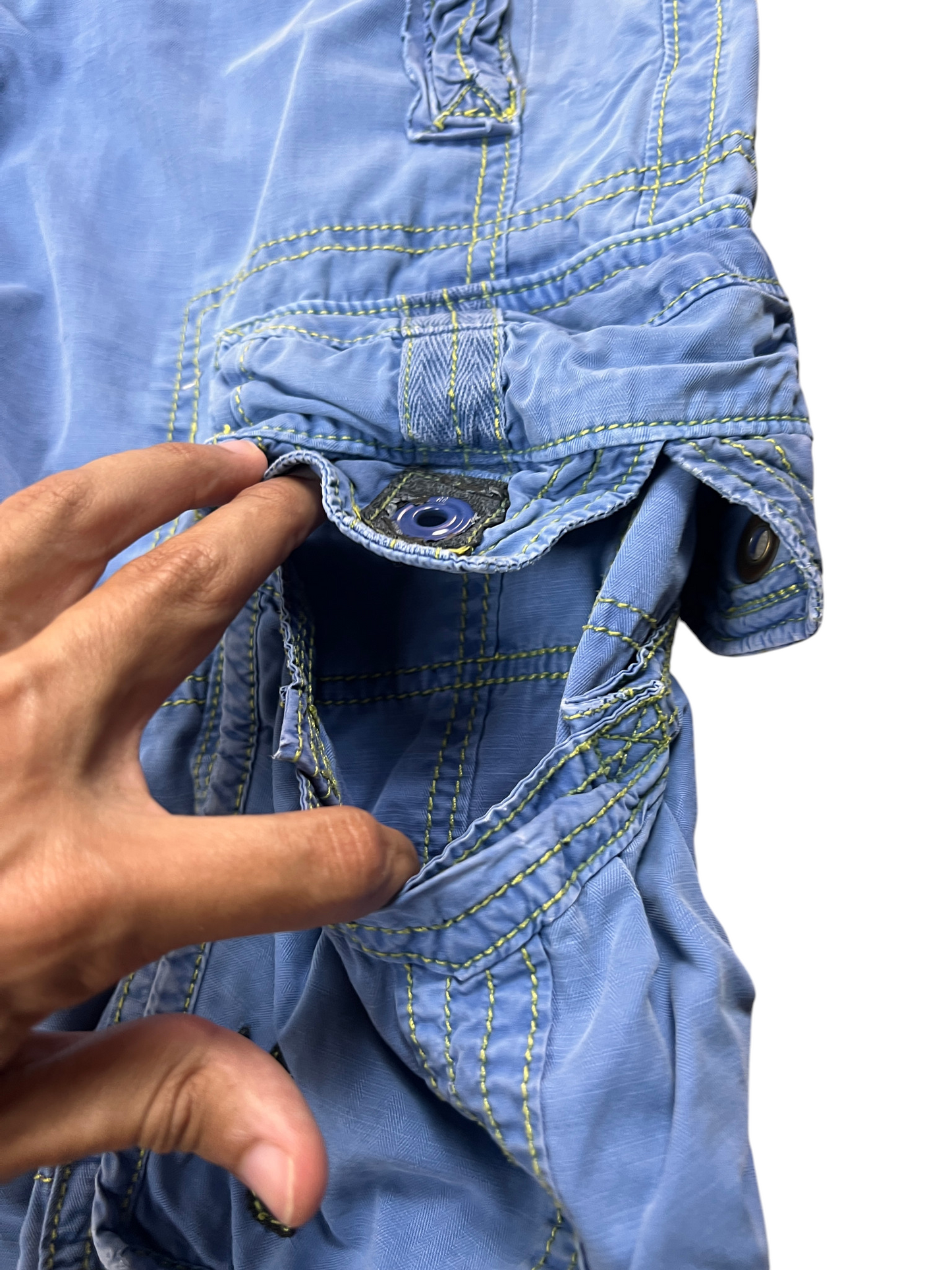 Jorts Vintage Baggy Light Blue Cargo 00's