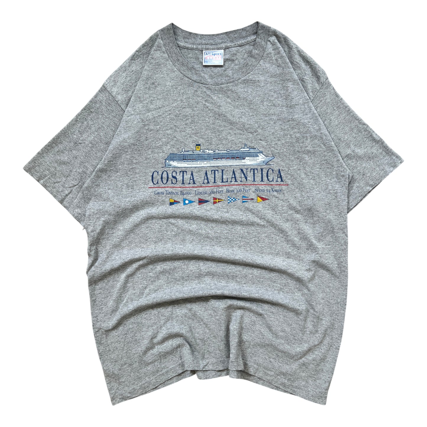 90's Vintage T-shirt Costa Atlantica Heavy Weight Single Stitch - cloakerstore