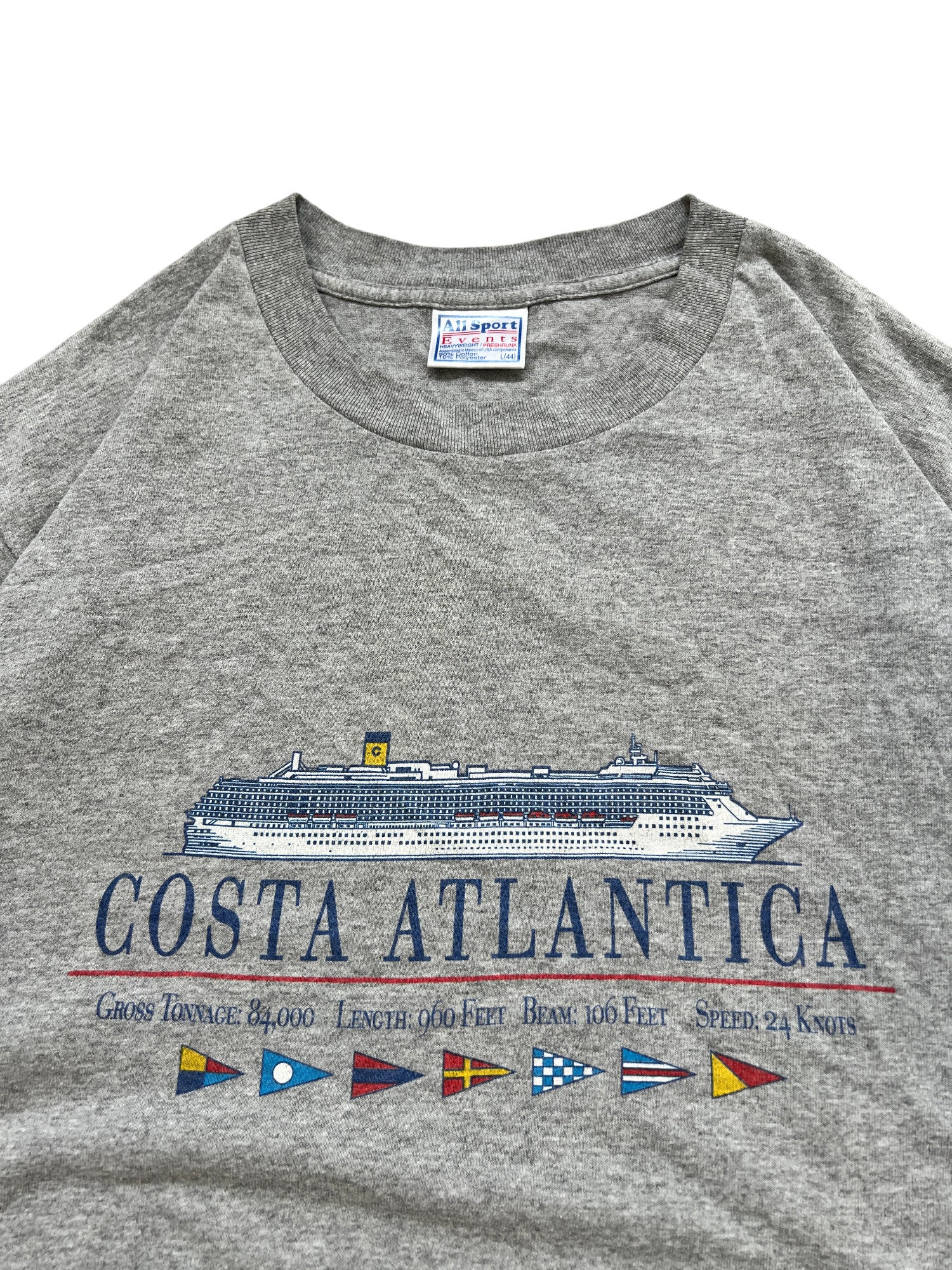 90's Vintage T-shirt Costa Atlantica Heavy Weight Single Stitch - cloakerstore