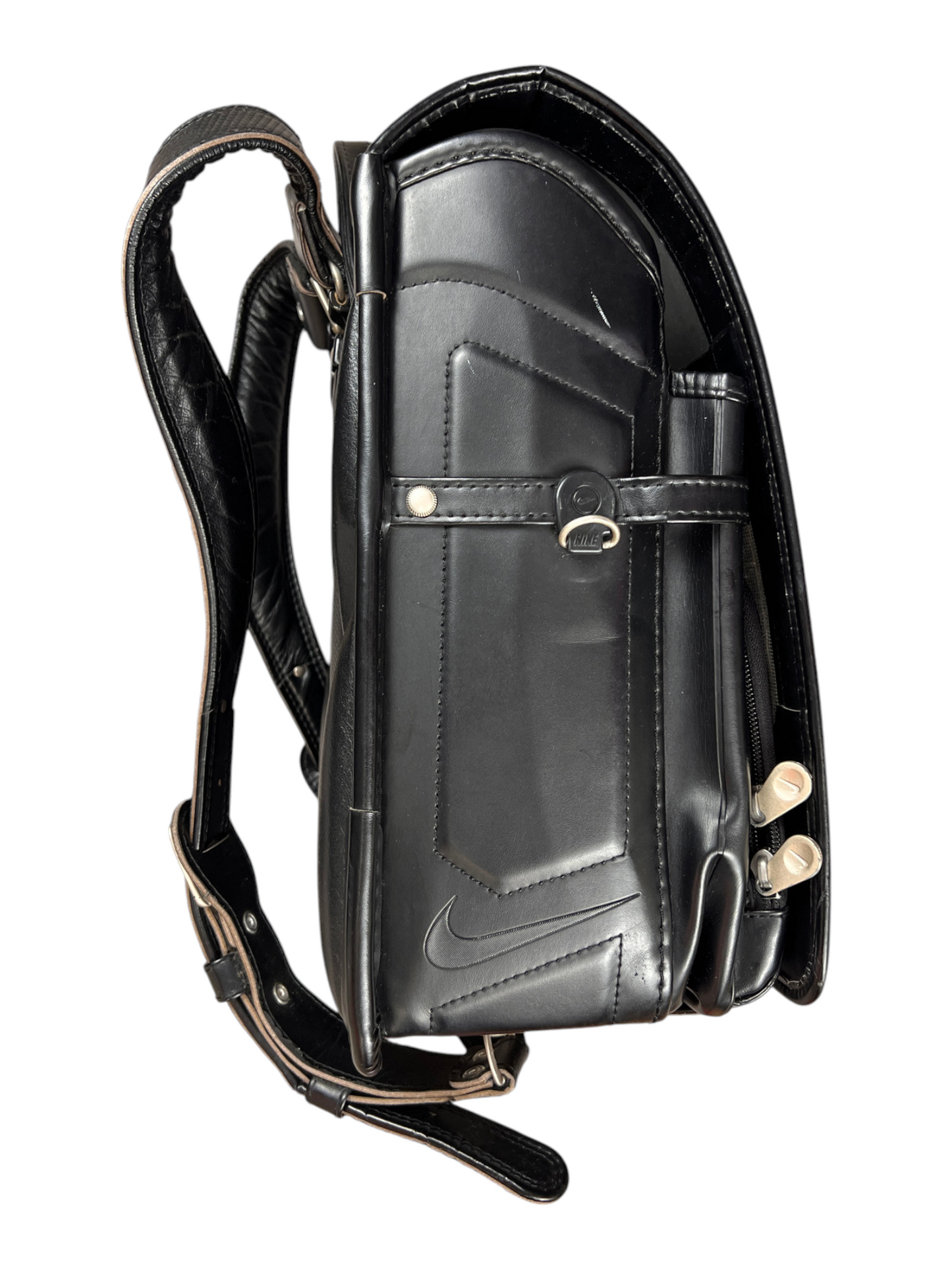 Nike Randoseru blackout - top view of the flap and side hooks