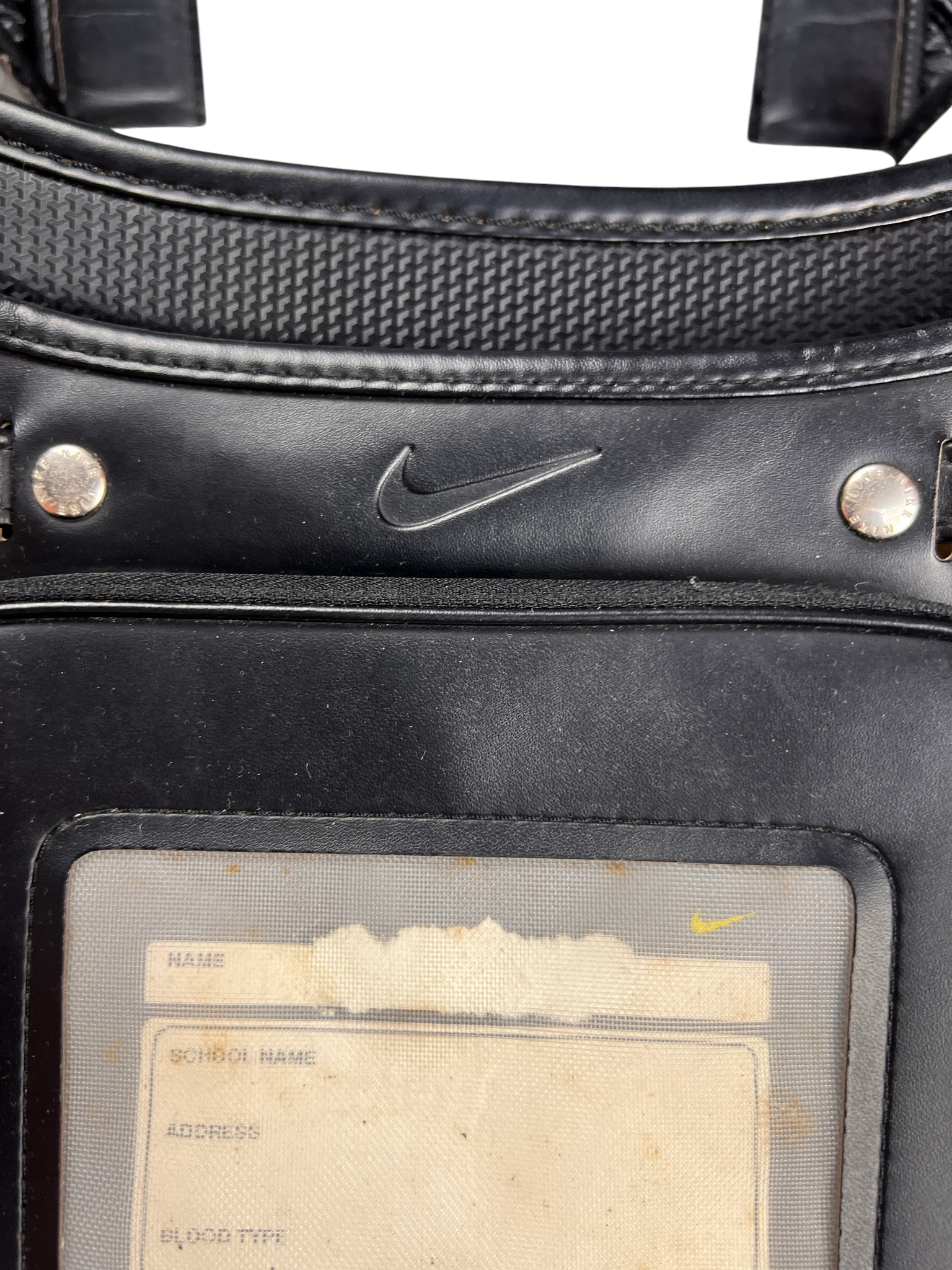 Nike Randoseru blackout - name-card window with the paper card inserted