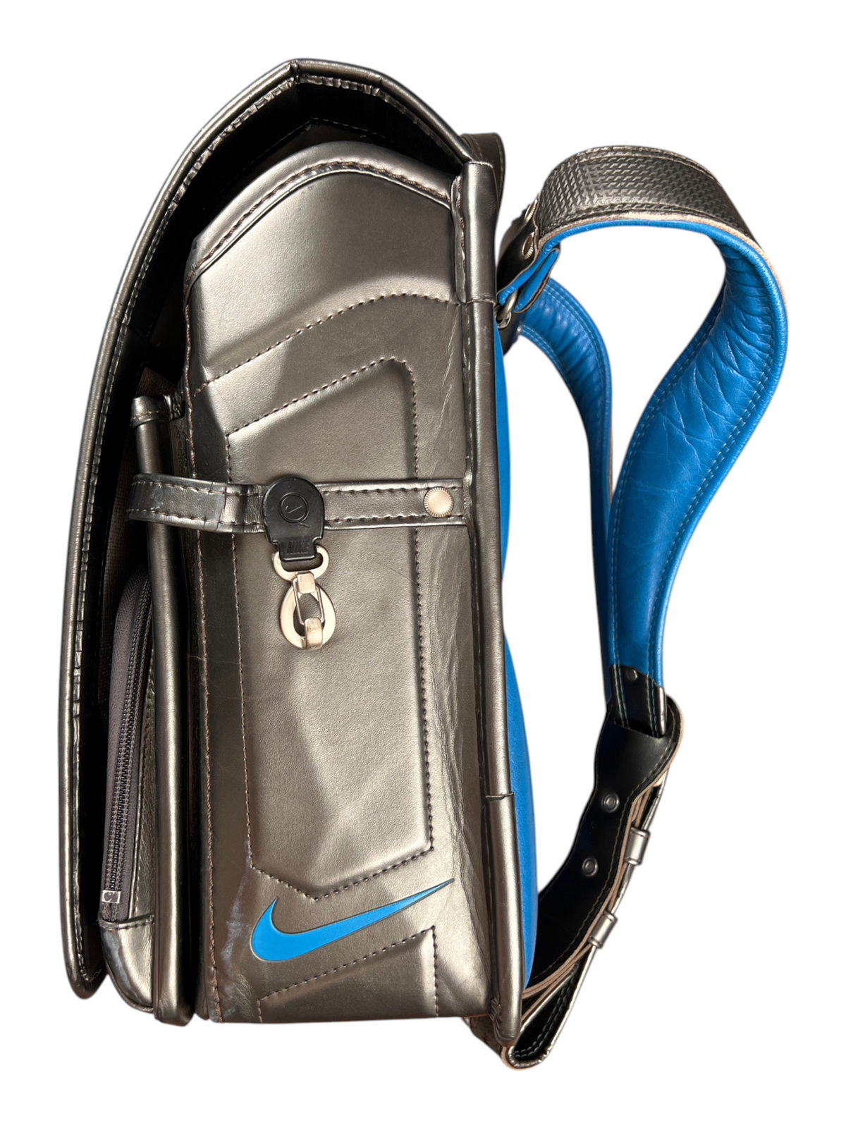 Nike Randoseru gunmetal and blue - opposite side profile with the blue Swoosh