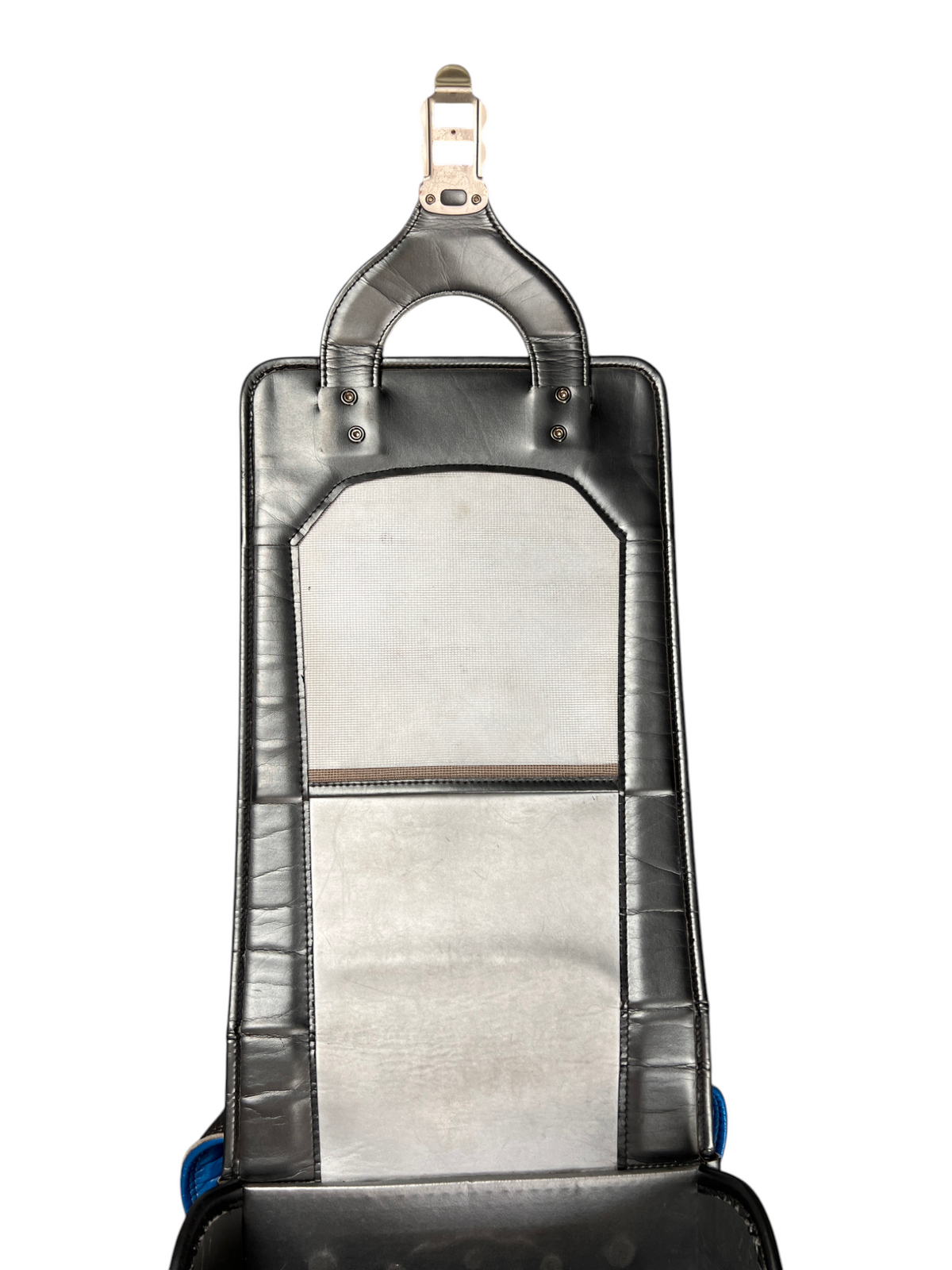 Nike Randoseru gunmetal and blue - opened flat seen from above