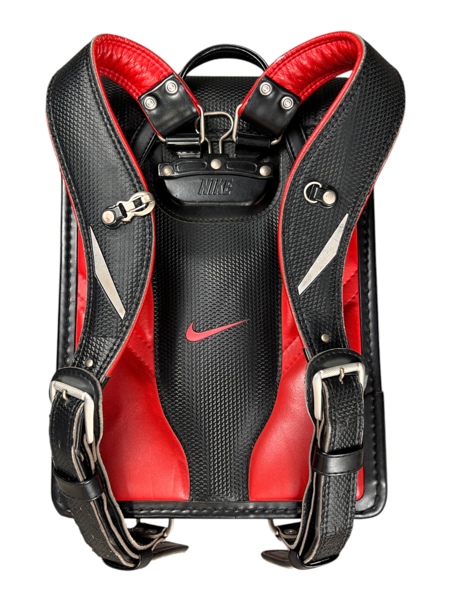Nike Randoseru black and red - harness side with red padded shoulder straps