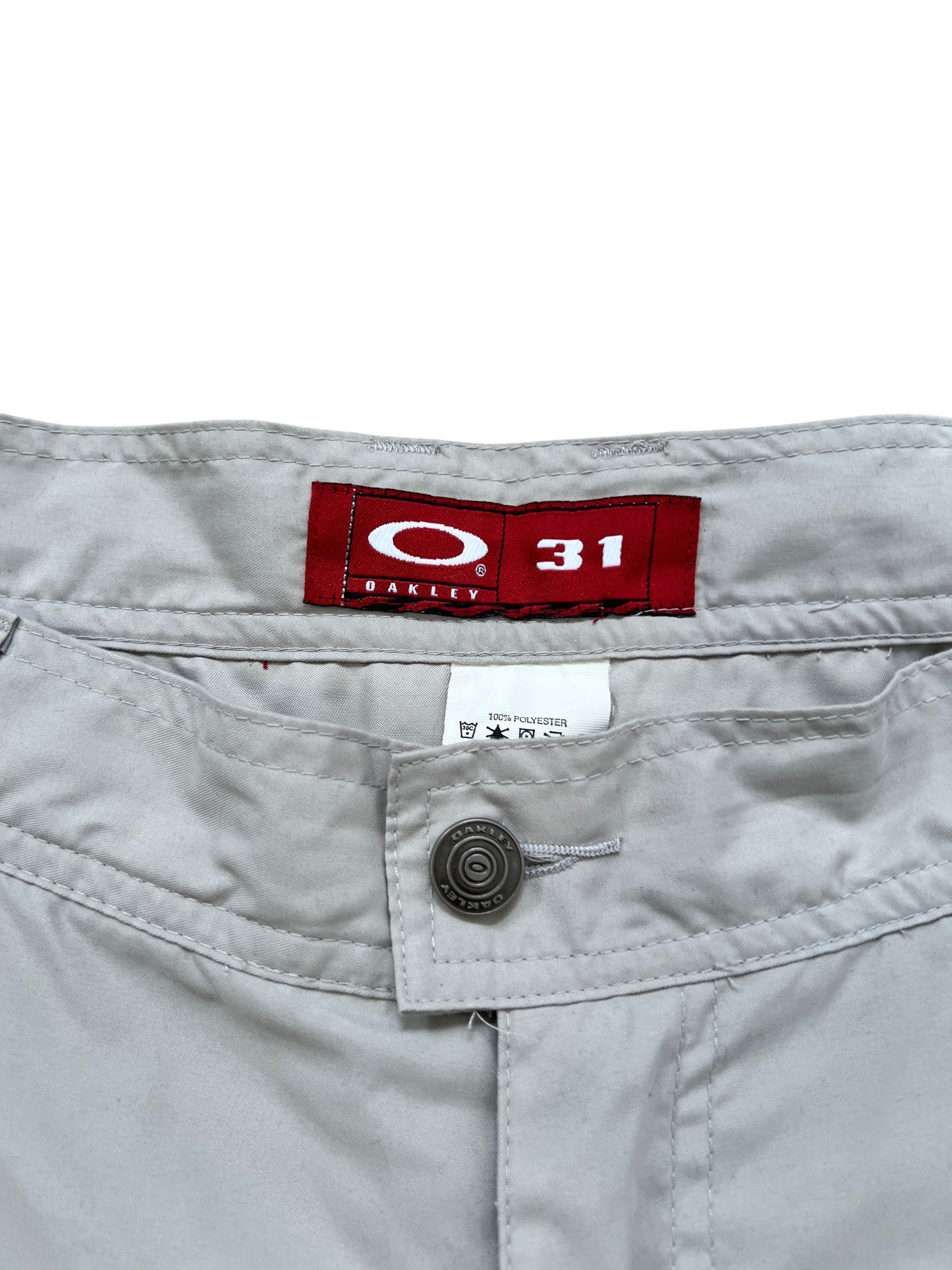 00's Oakley Shorts Jorts Vintage Silver Cream - cloakerstore