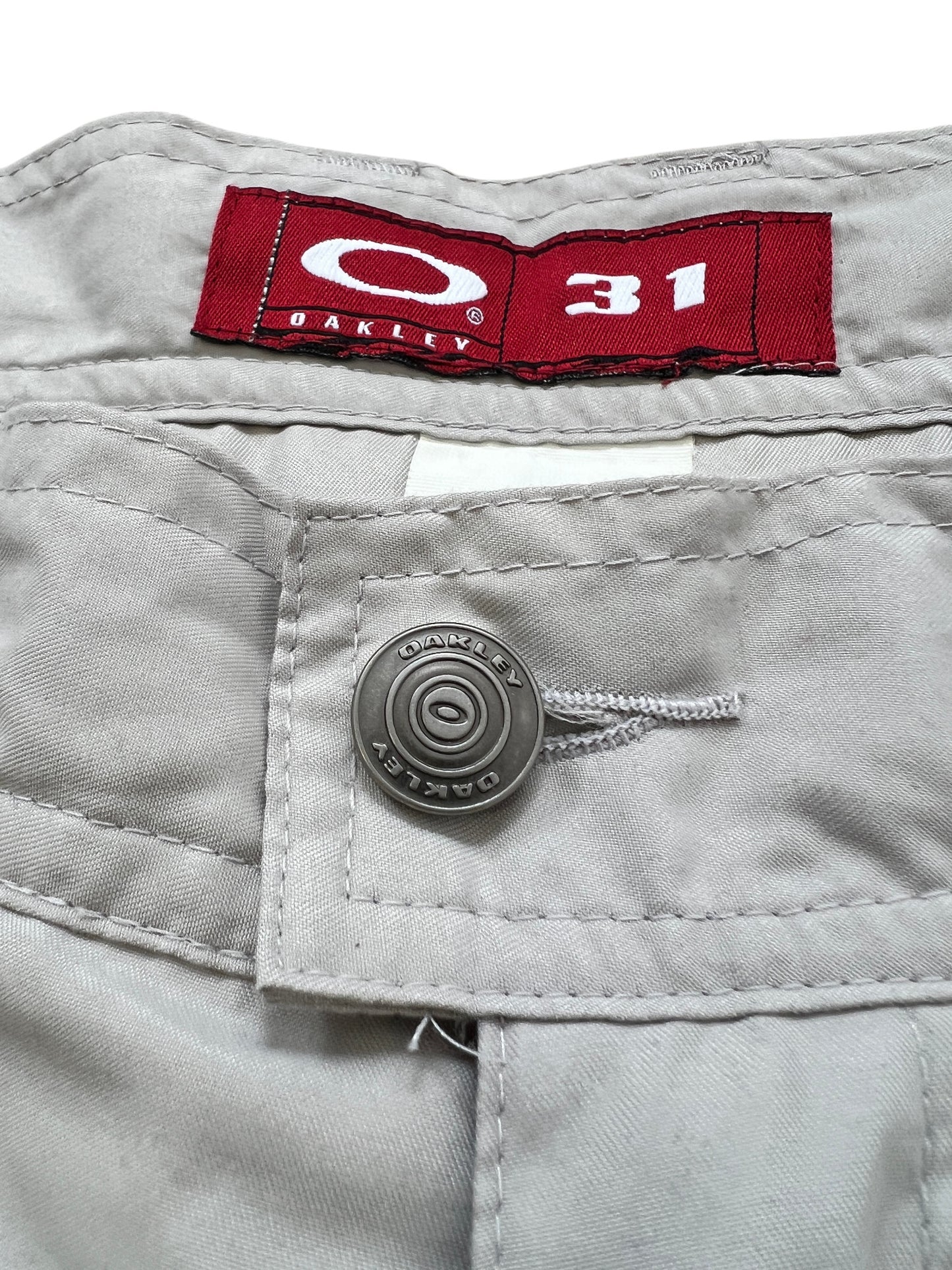 00's Oakley Shorts Jorts Vintage Silver Cream - cloakerstore