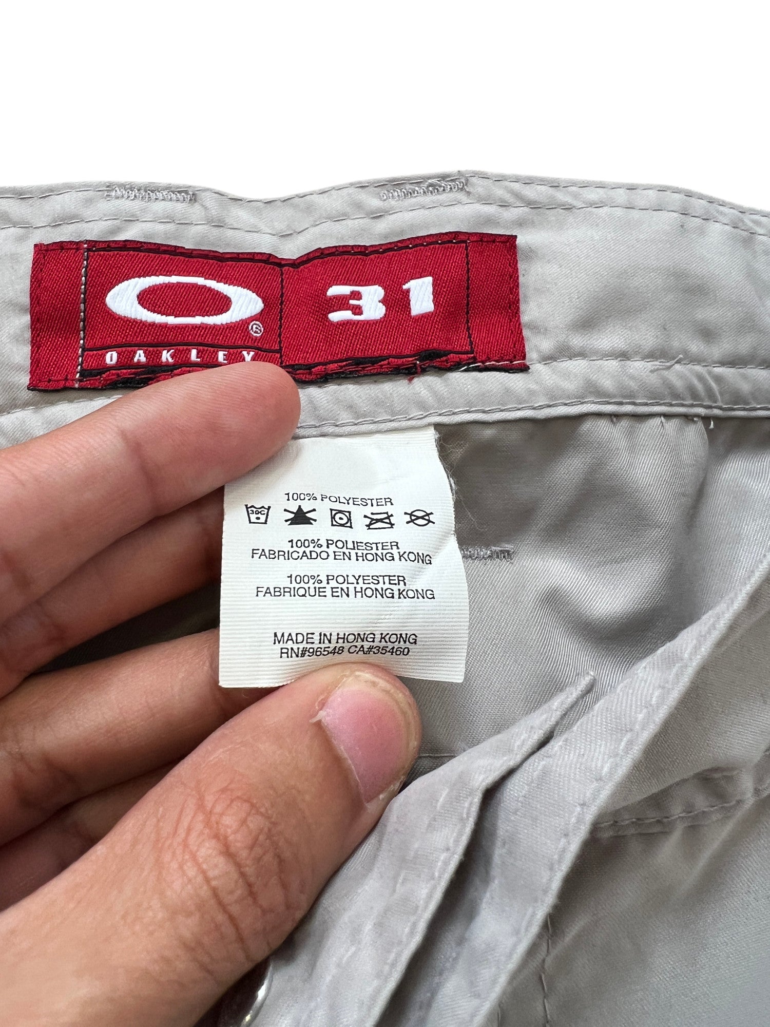 00's Oakley Shorts Jorts Vintage Silver Cream - cloakerstore