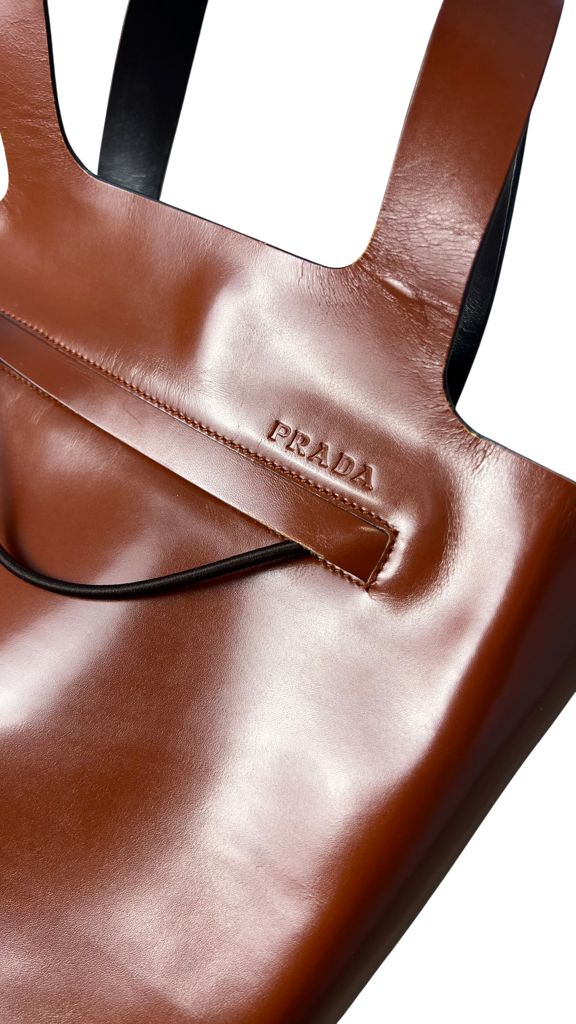 Prada Leather Bag Brown 90's