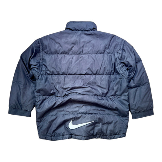 90's Nike Puffer Jacket Dark Blue - cloakerstore