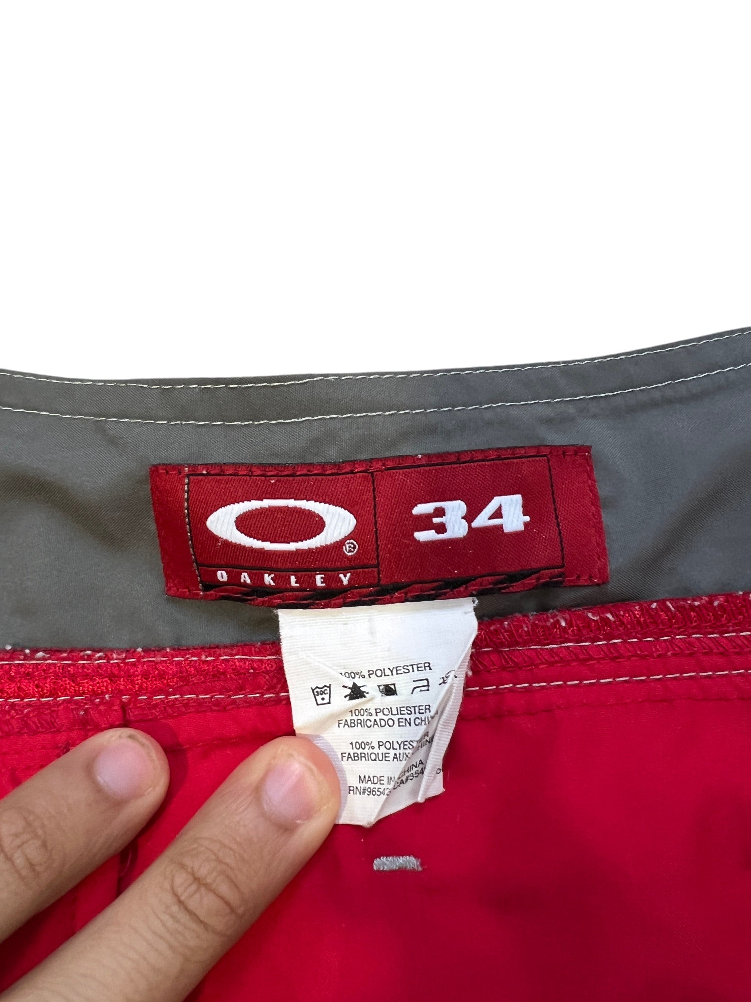 00's Oakley Short Plate 2.4 Blood Red / Silver - cloakerstore