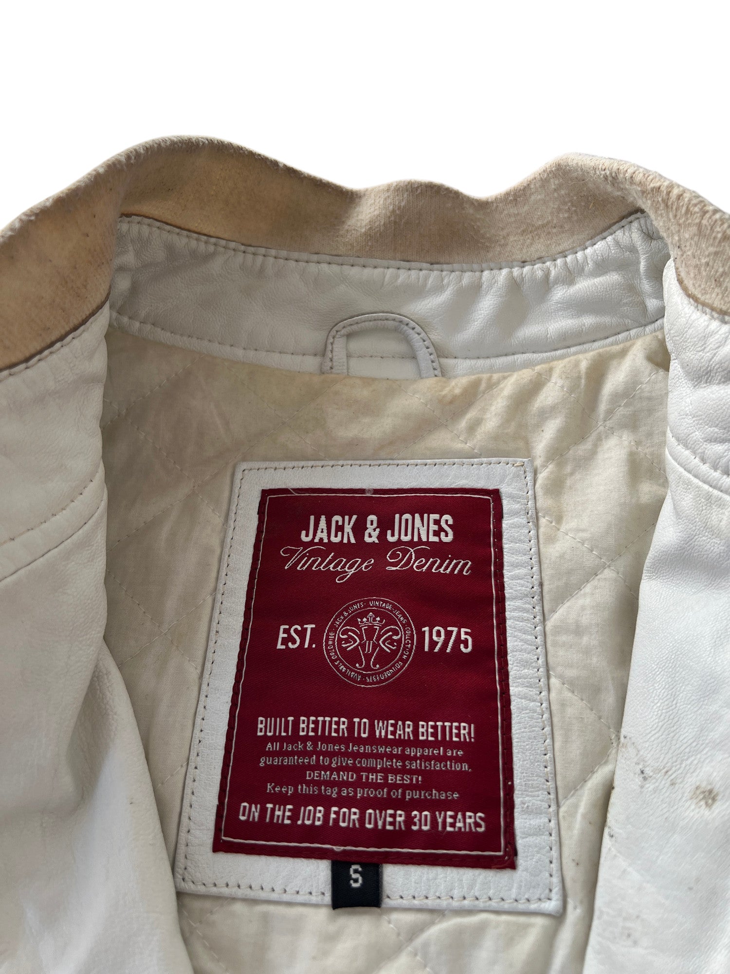 Leather Jacket White Japan Style - cloakerstore