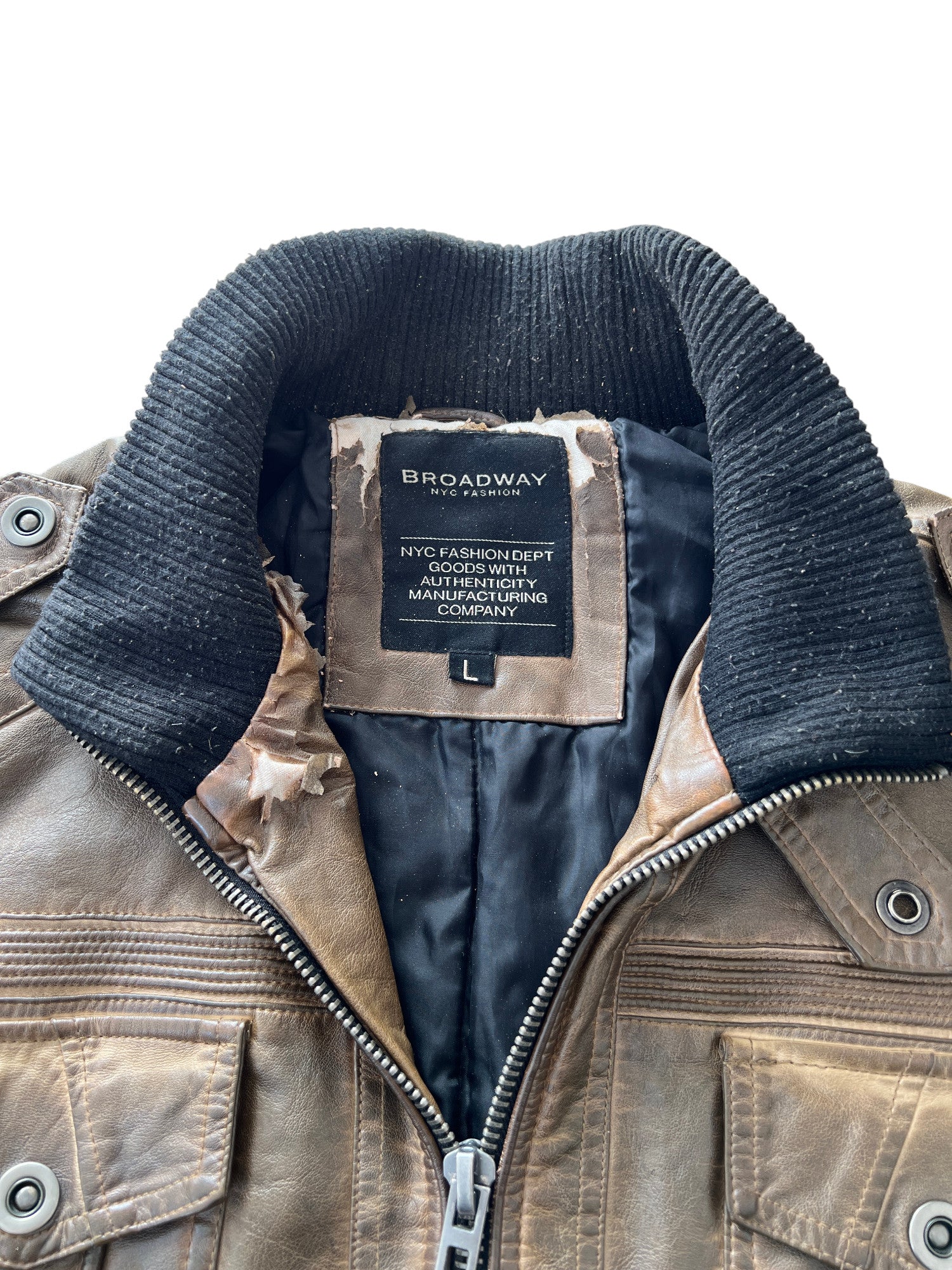 00's Brown Bomber Jacket Vintage Sun Fade Style - cloakerstore