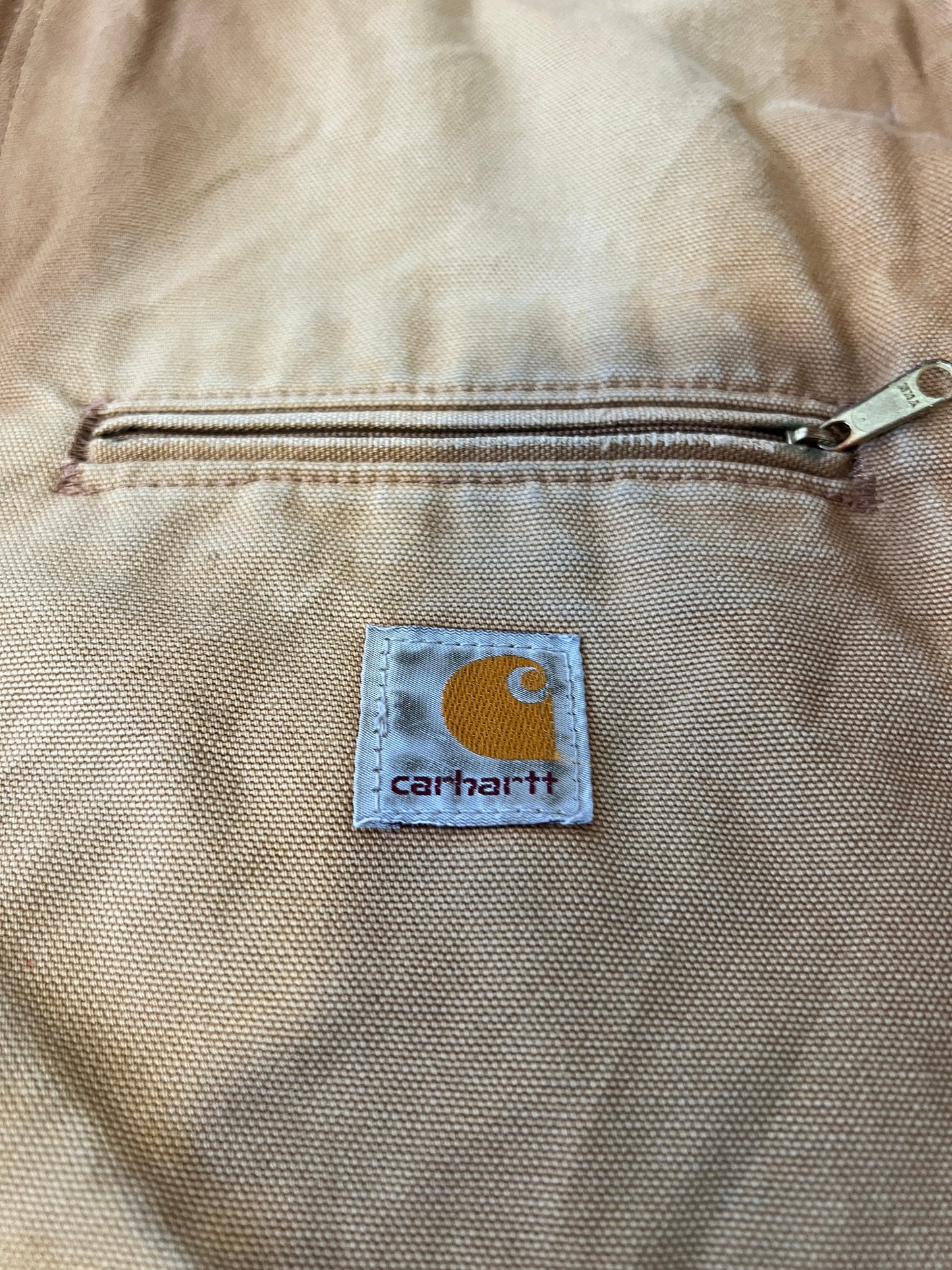 Carhartt Detroit Jacket WorkWear Vintage Distressed Brown - cloakerstore