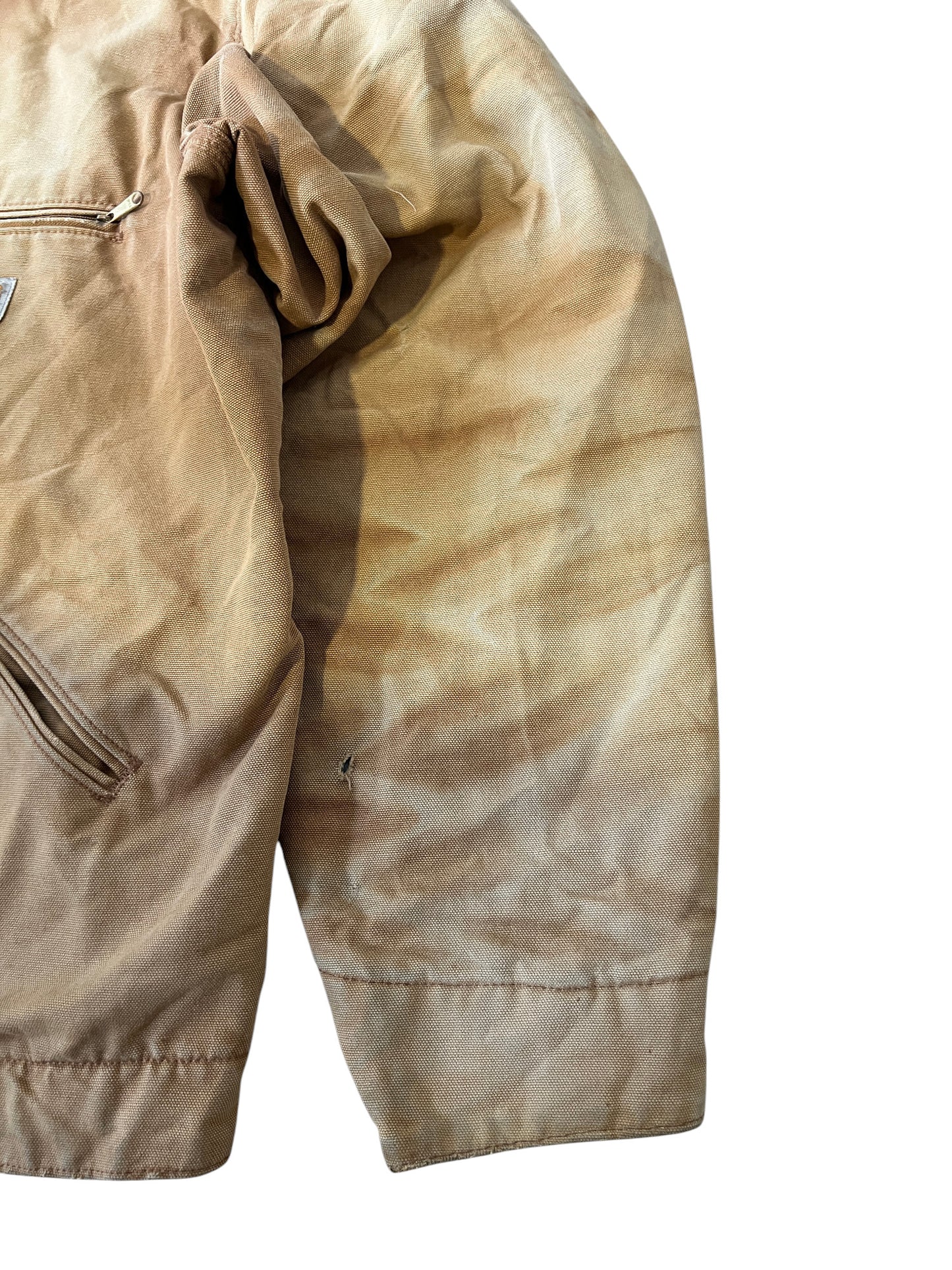Carhartt Detroit Jacket WorkWear Vintage Distressed Brown - cloakerstore