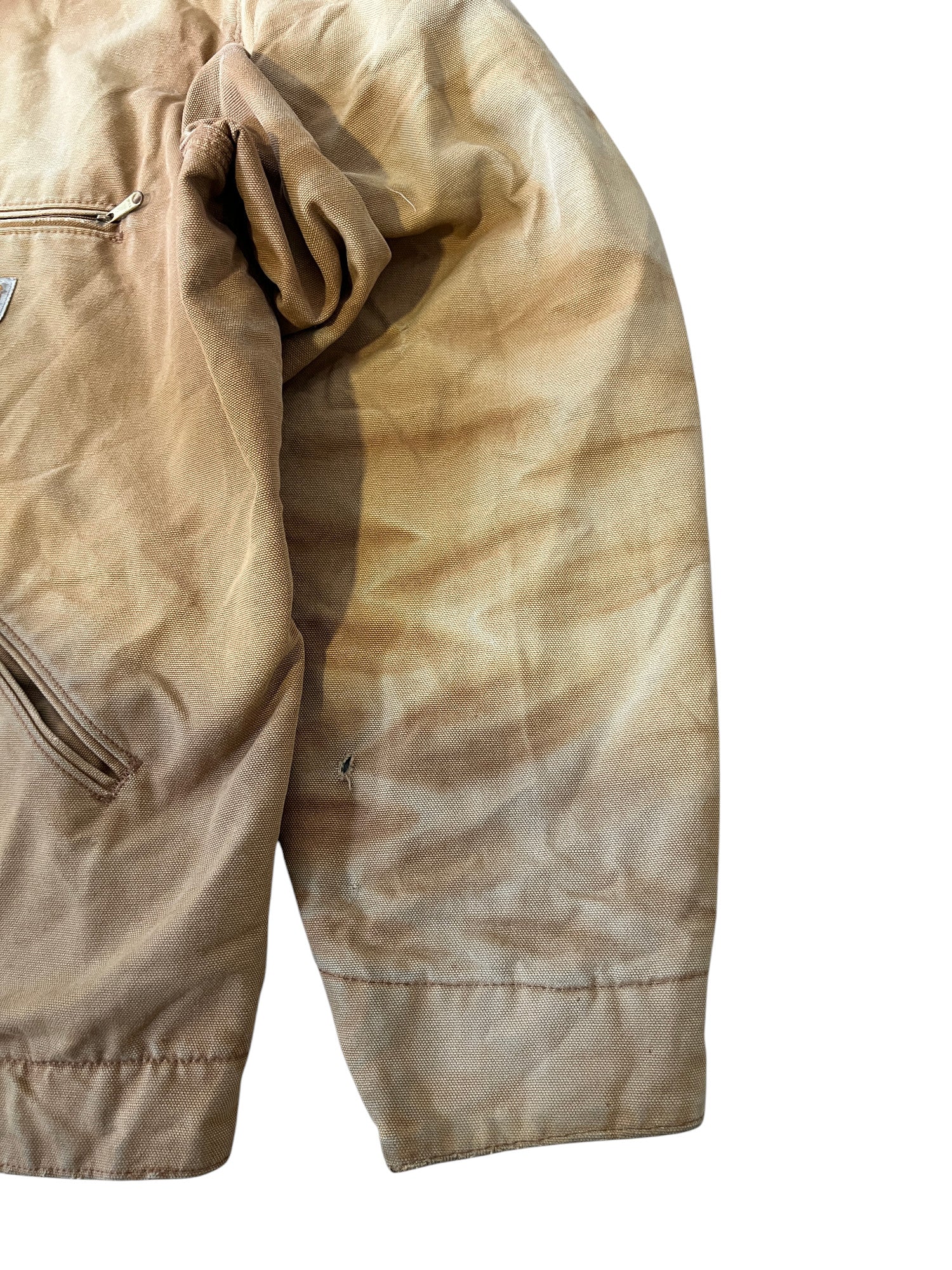 Carhartt Detroit Jacket WorkWear Vintage Distressed Brown - cloakerstore