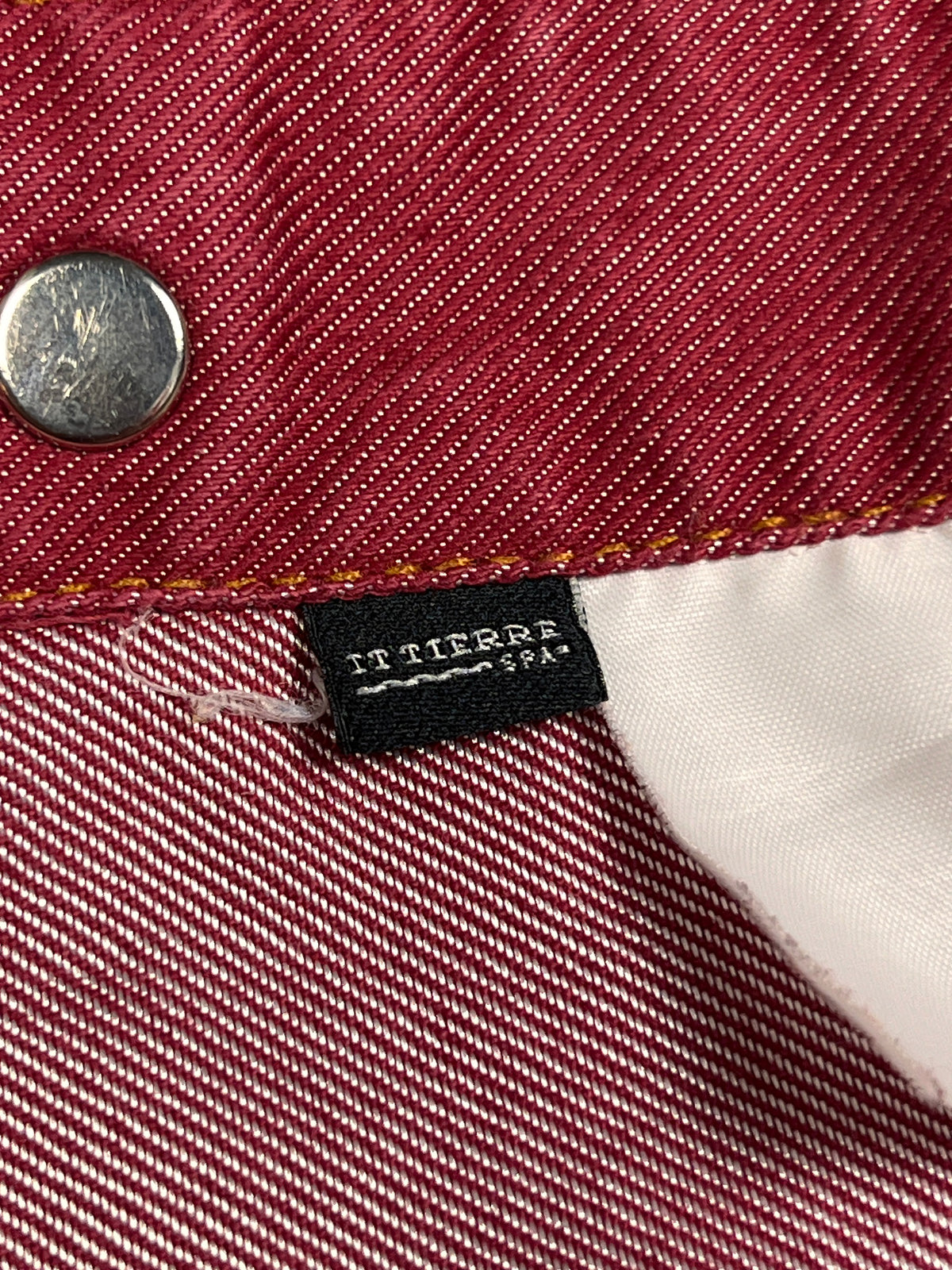 D&G Jeans vintage red denim trucker jacket, size L