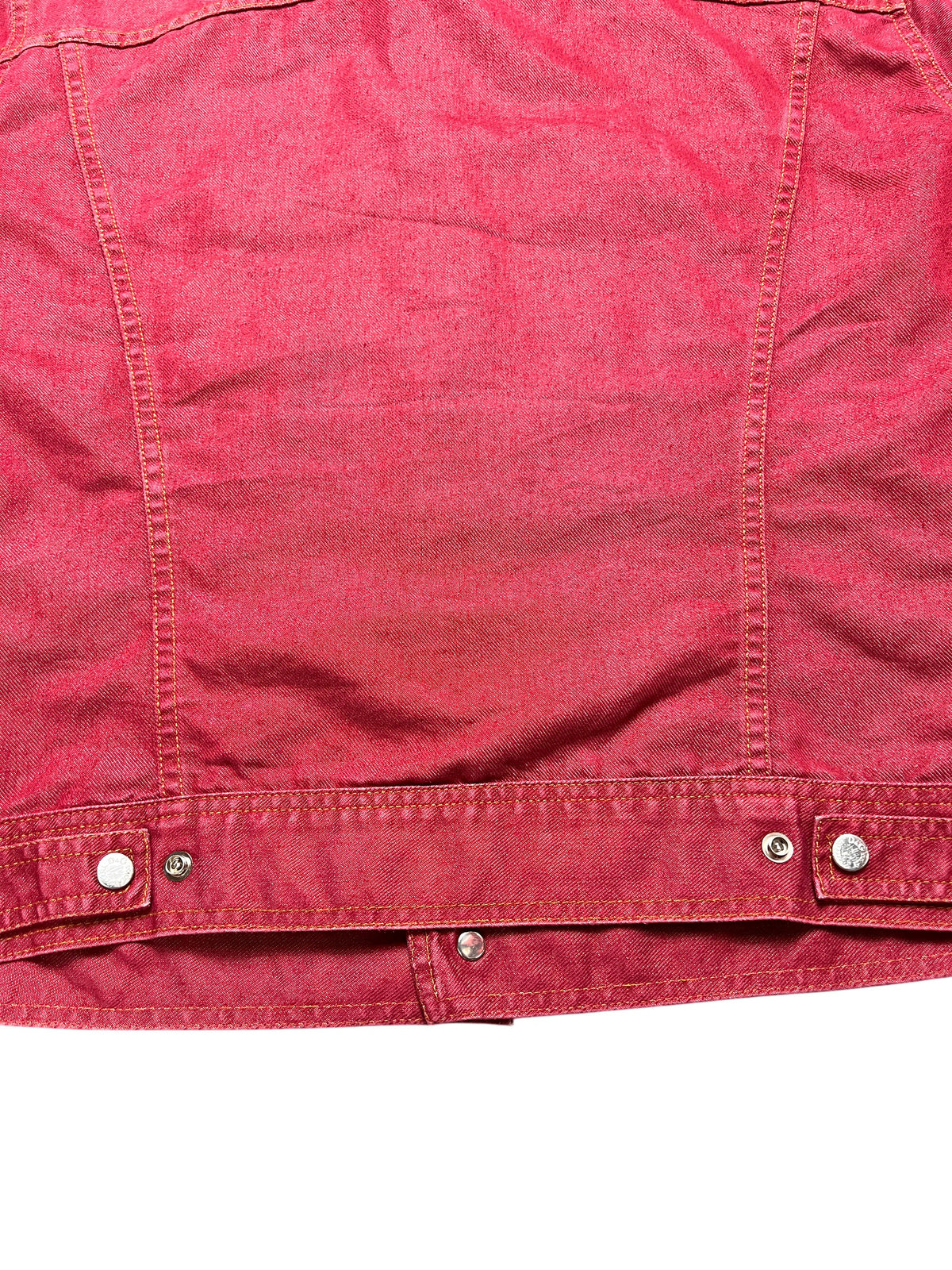 D&G Jeans vintage red denim trucker jacket, size L