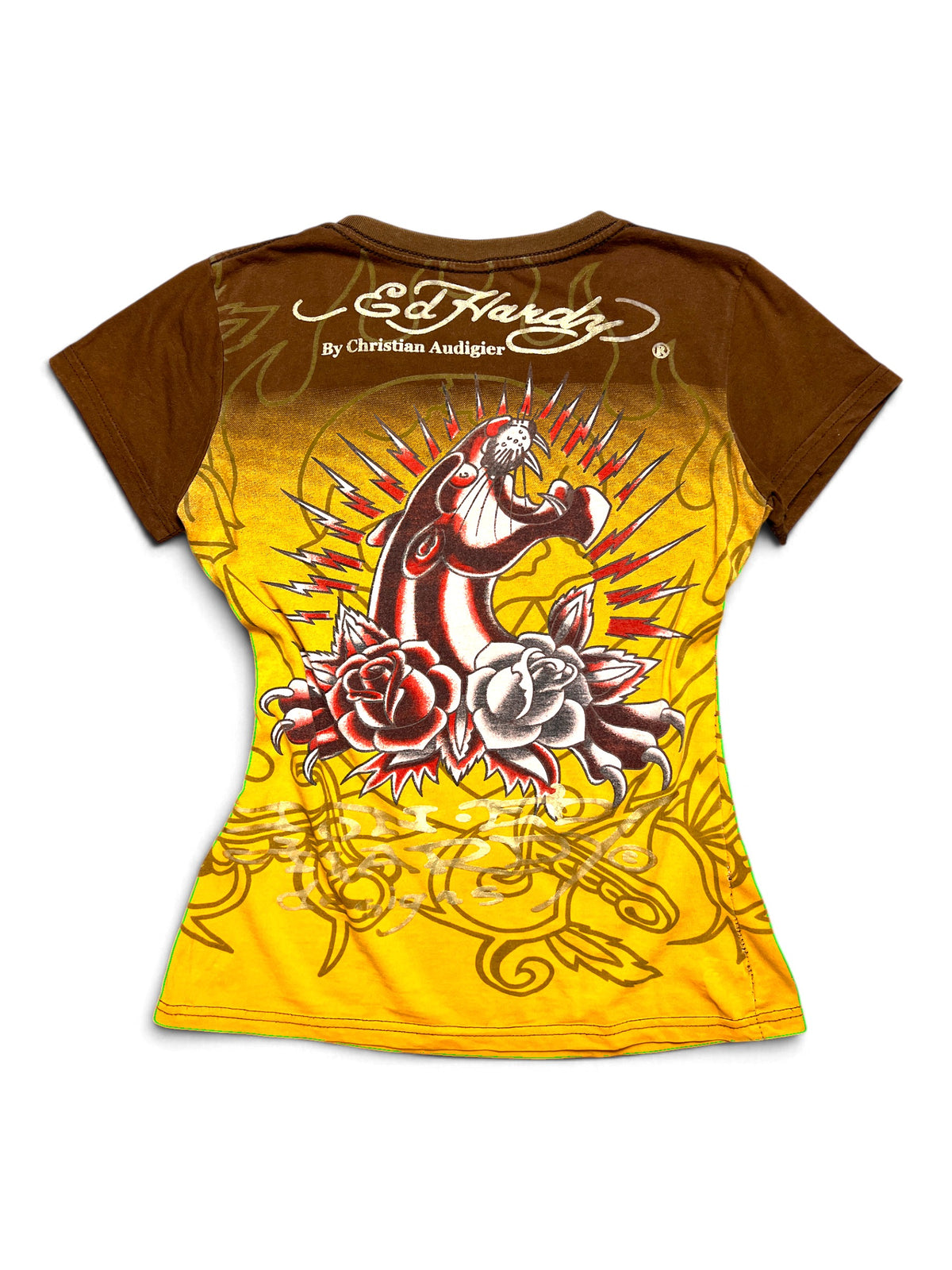 Ed Hardy Love Kills Slowly women's tee, size L