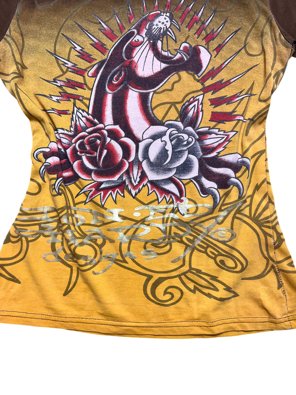 Ed Hardy Love Kills Slowly women's tee, size L