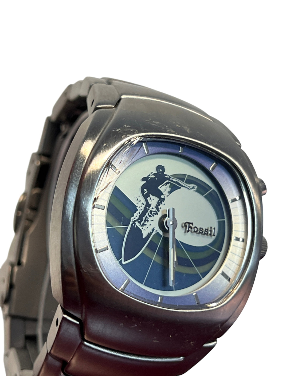 Fossil Big Tic JR-8287 Surfer Vintage Y2K Watch Animated Dial