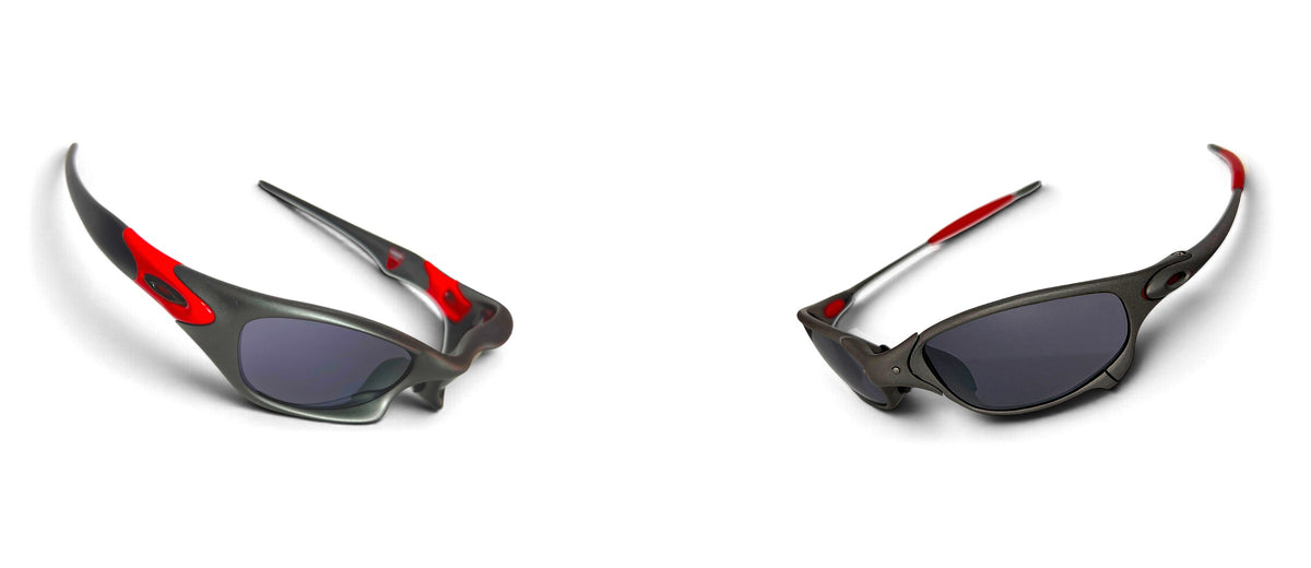 Oakley Valve and Oakley Juliet X-Metal sunglasses on white