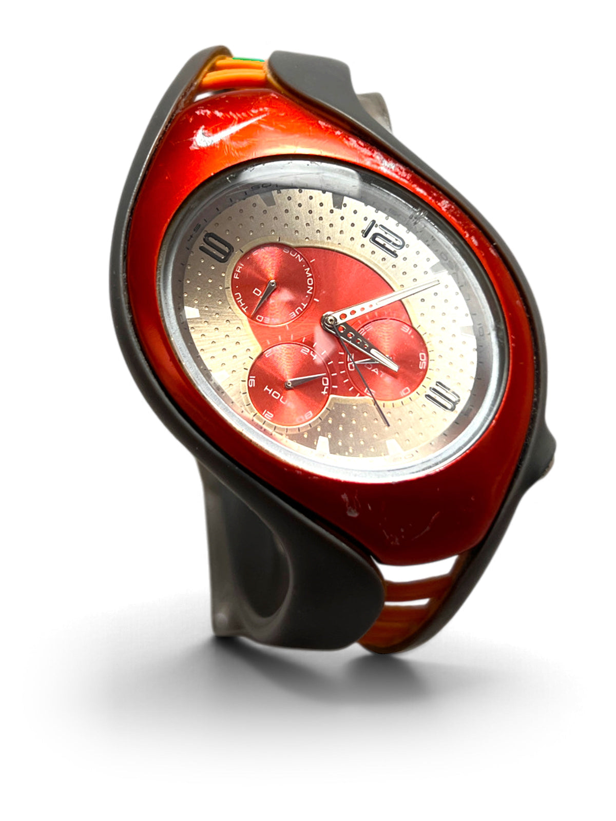 Nike Triax Swift 3i vintage Y2K watch, red and orange, WR0091