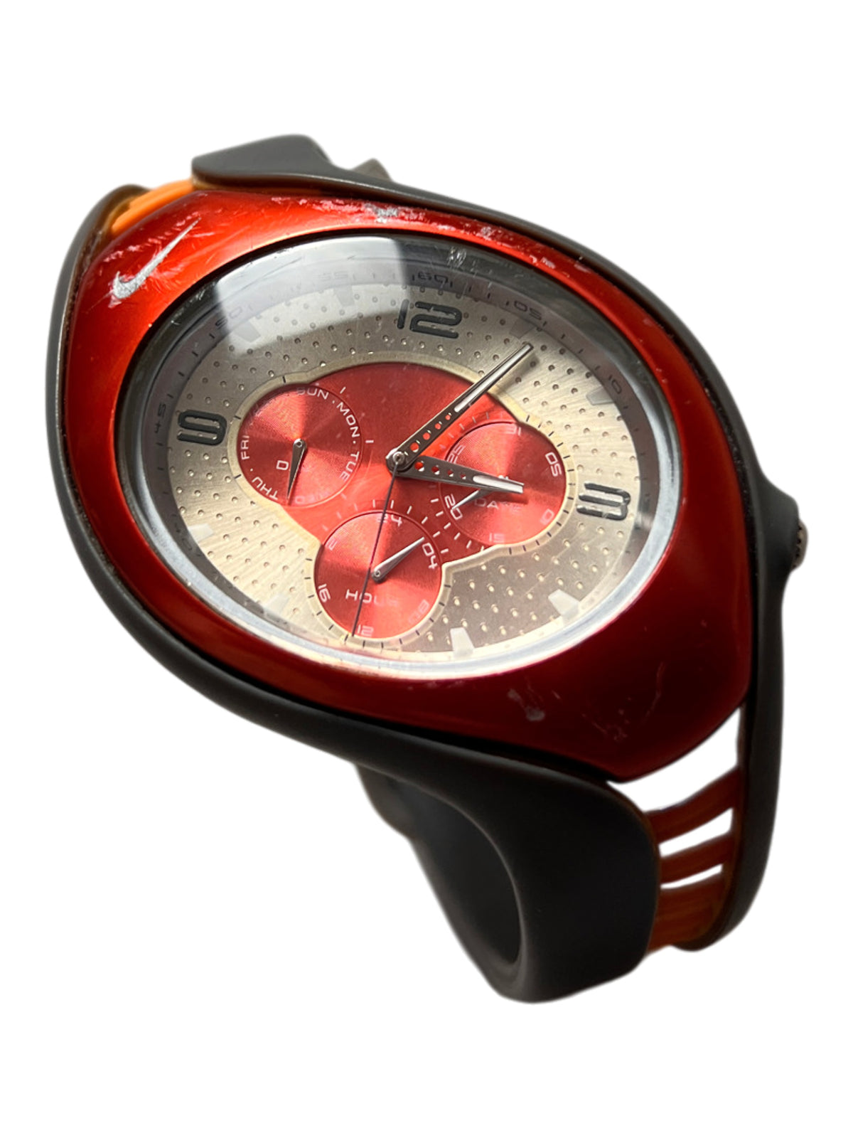 Nike Triax Swift 3i Vintage Y2K Analog Watch Red Orange WR0091