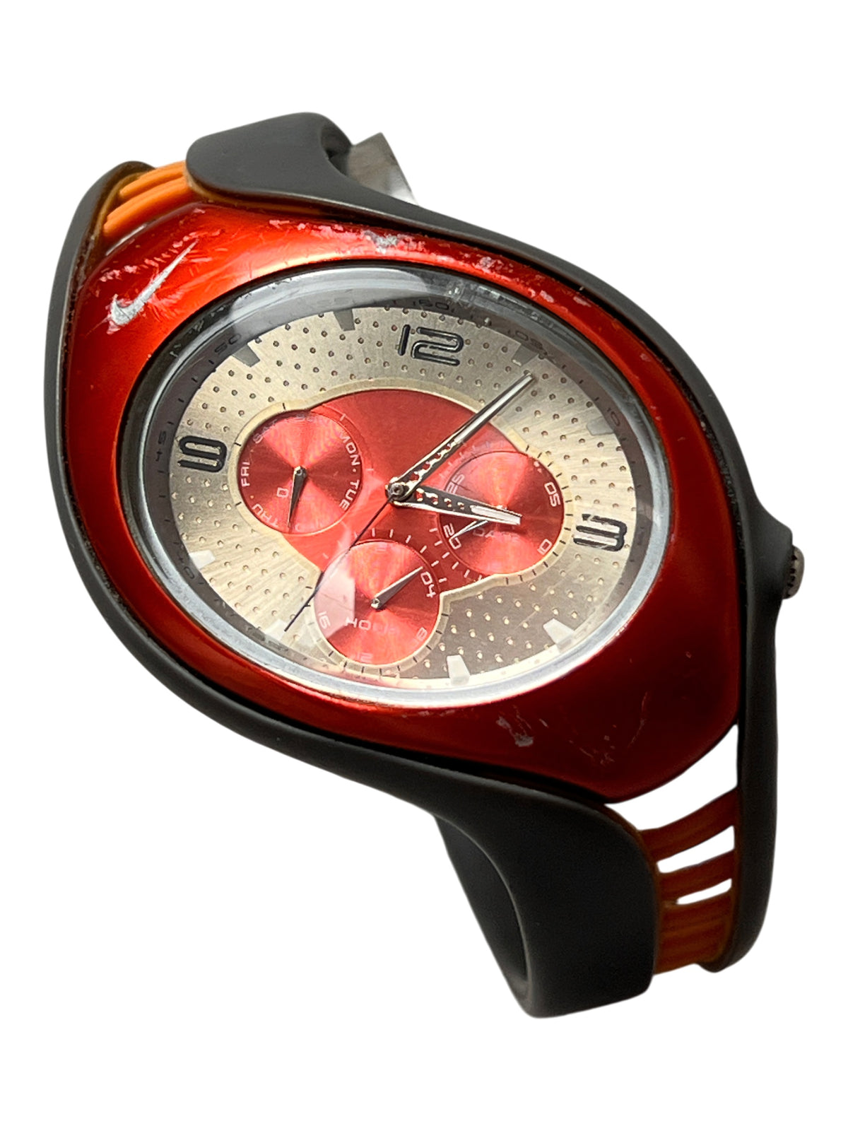 Nike Triax Swift 3i Vintage Y2K Analog Watch Red Orange WR0091