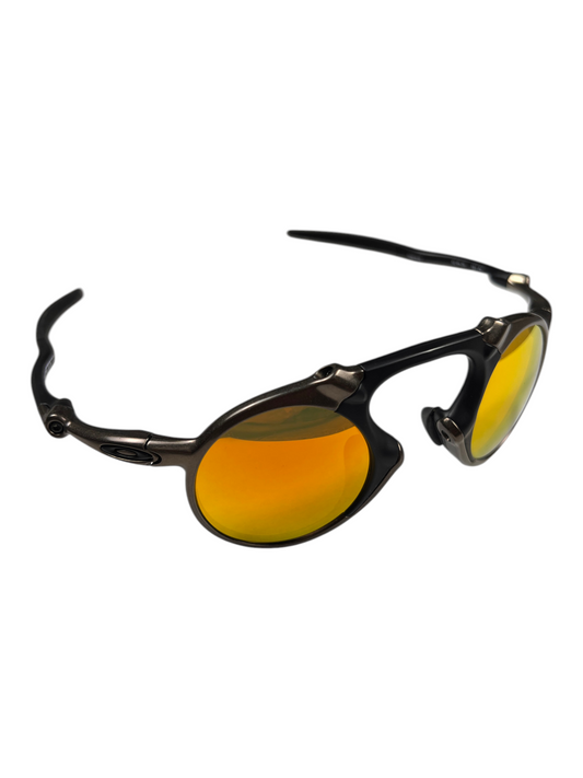 Oakley Madman X-Metal frame three-quarter view, pewter finish