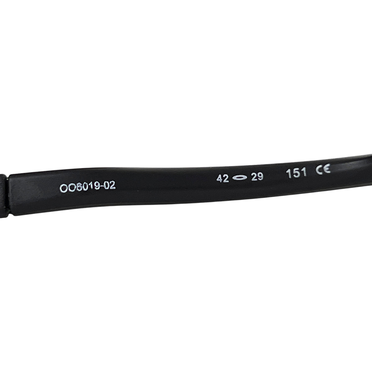 OO6019-02 42-29 151 CE marking on the Madman temple arm