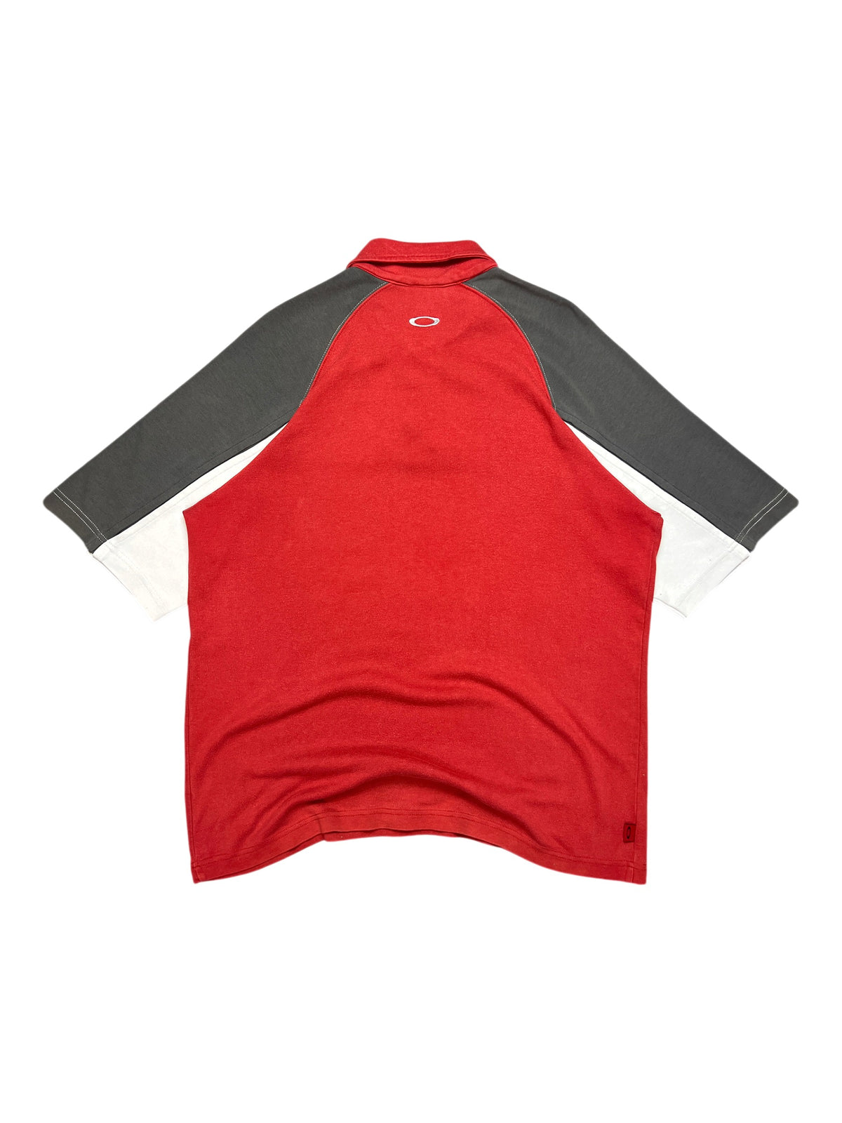 Oakley polo vintage 2000s, red and grey raglan, size L